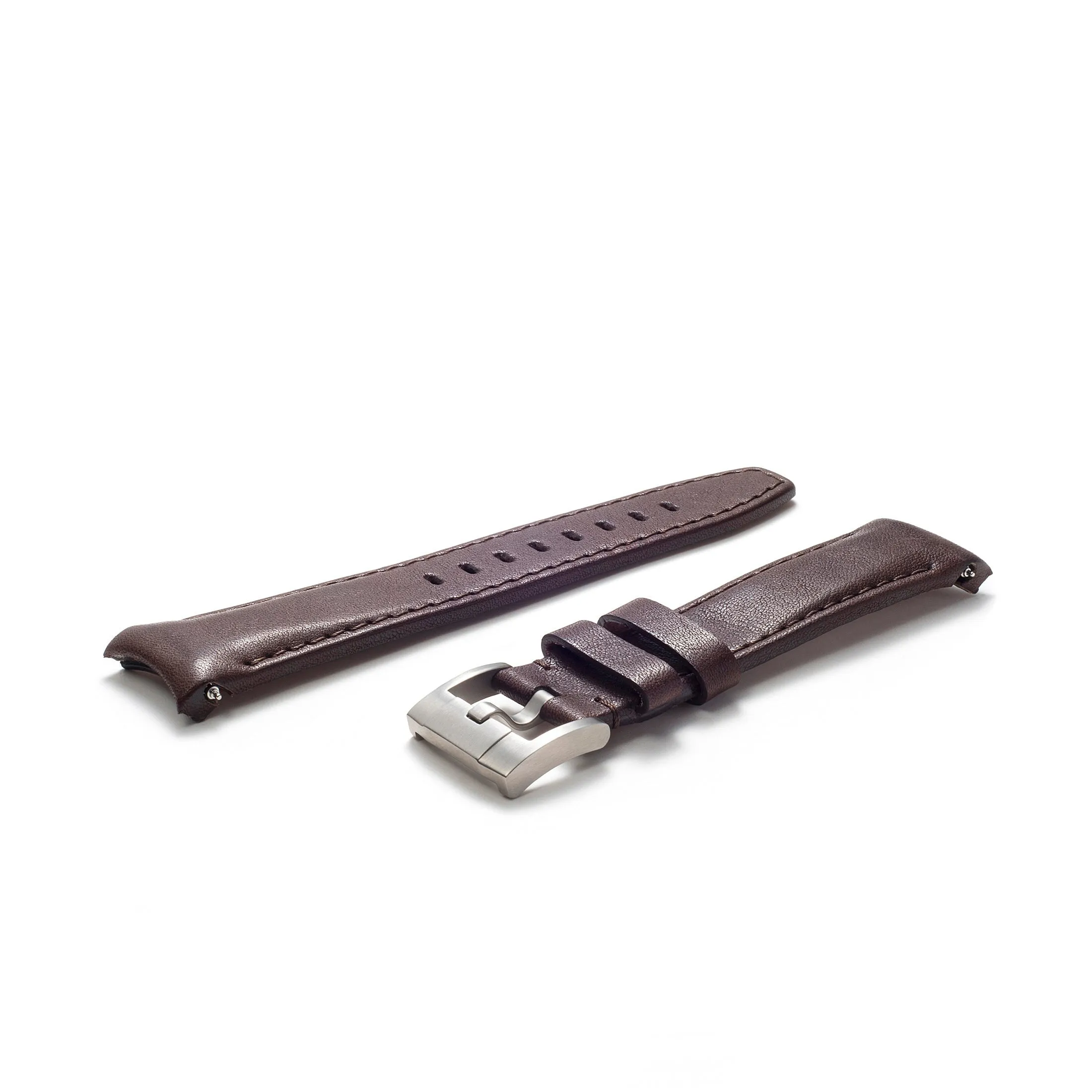 Curved End Leather Strap for Rolex Yacht-Master with Tang Buckle