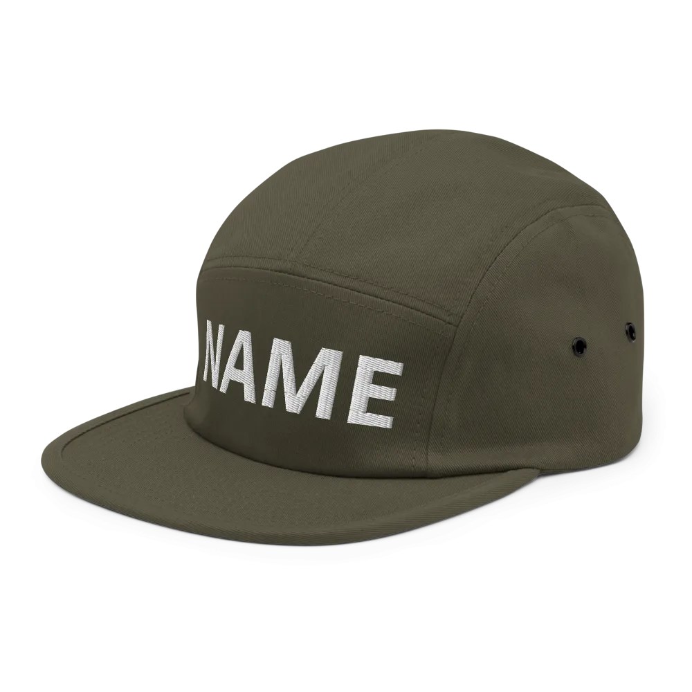 Custom Name Five Panel Cap