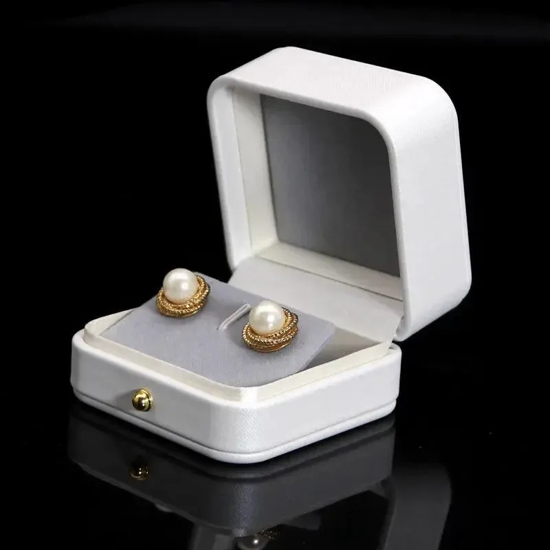 Customized Logo Good Quality Leather Jewellery Gift Packaging Box Pendant Necklace Bracelet Earring Jewelry Ring Cases