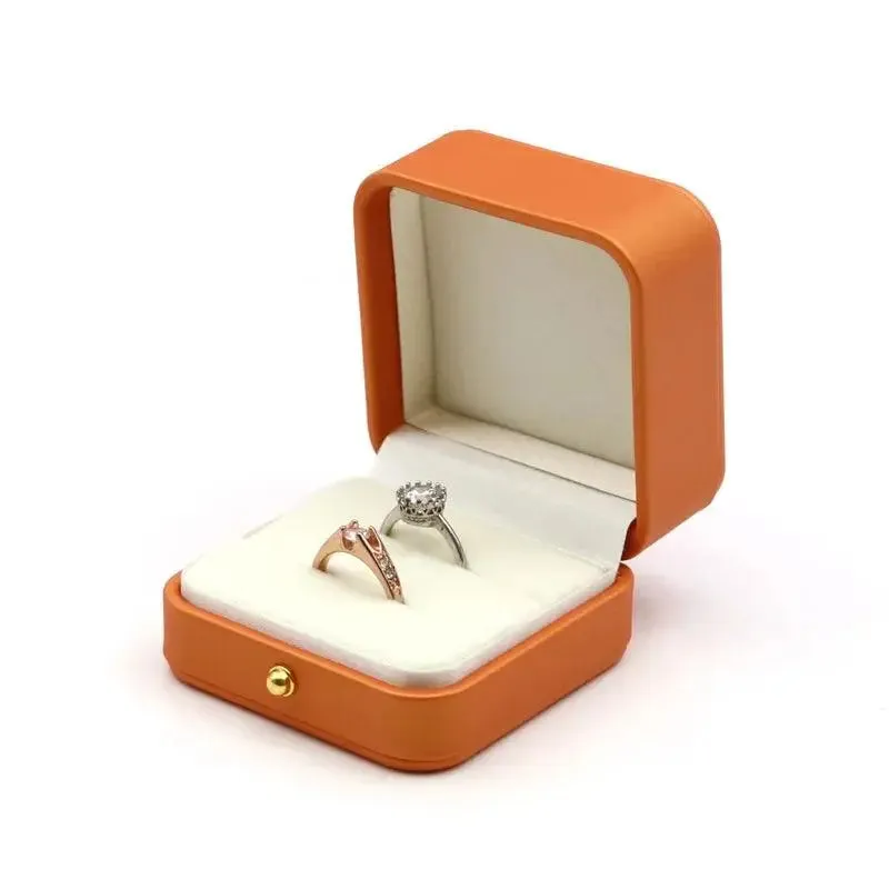 Customized Logo Good Quality Leather Jewellery Gift Packaging Box Pendant Necklace Bracelet Earring Jewelry Ring Cases