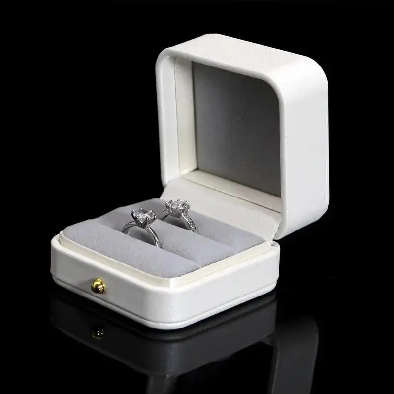 Customized Logo Good Quality Leather Jewellery Gift Packaging Box Pendant Necklace Bracelet Earring Jewelry Ring Cases