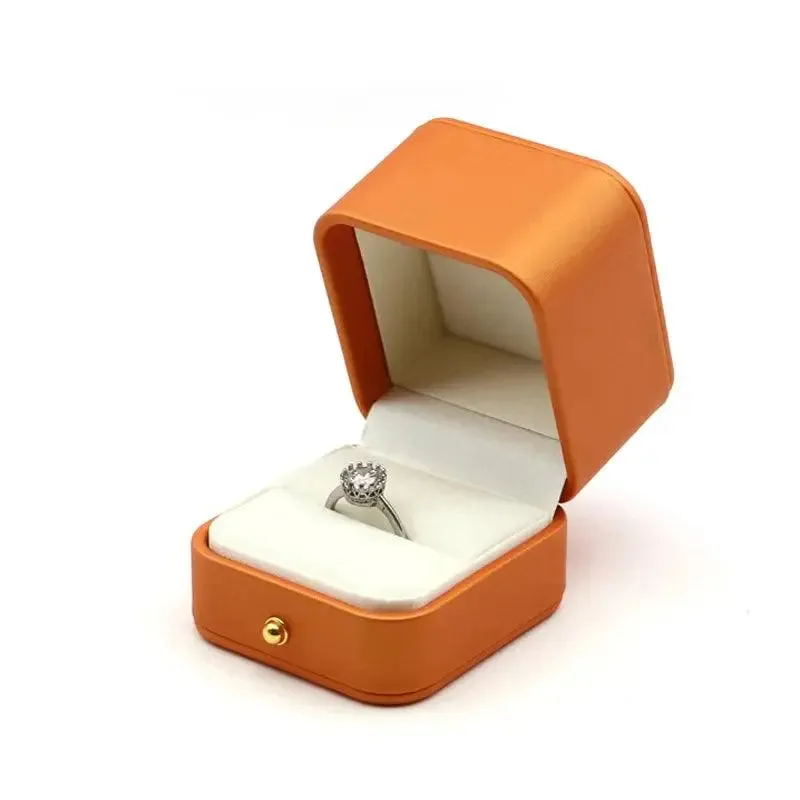 Customized Logo Good Quality Leather Jewellery Gift Packaging Box Pendant Necklace Bracelet Earring Jewelry Ring Cases