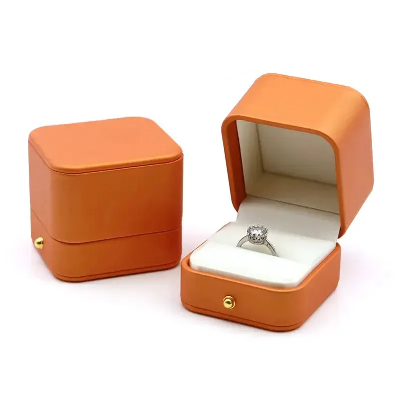 Customized Logo Good Quality Leather Jewellery Gift Packaging Box Pendant Necklace Bracelet Earring Jewelry Ring Cases