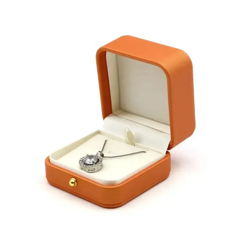 Customized Logo Good Quality Leather Jewellery Gift Packaging Box Pendant Necklace Bracelet Earring Jewelry Ring Cases