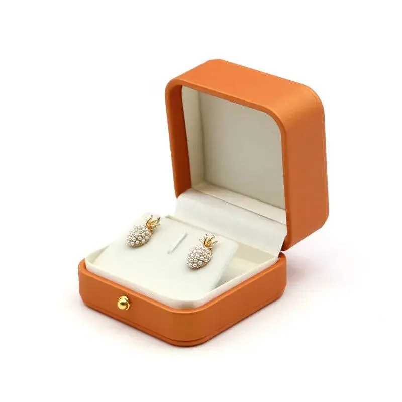 Customized Logo Good Quality Leather Jewellery Gift Packaging Box Pendant Necklace Bracelet Earring Jewelry Ring Cases