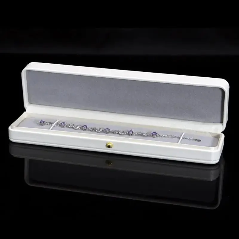 Customized Logo Good Quality Leather Jewellery Gift Packaging Box Pendant Necklace Bracelet Earring Jewelry Ring Cases