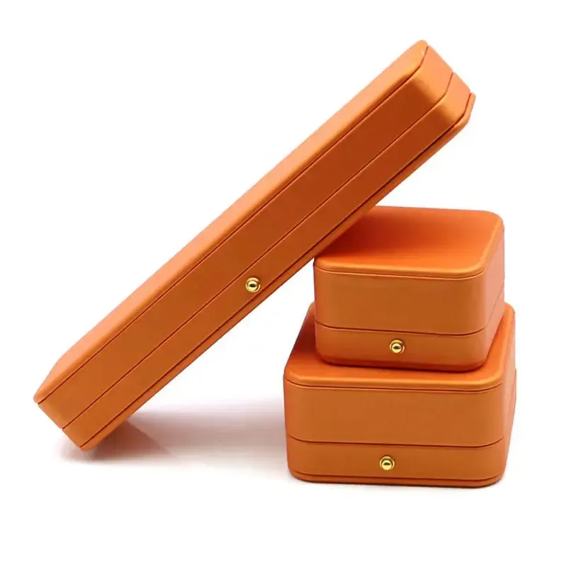 Customized Logo Good Quality Leather Jewellery Gift Packaging Box Pendant Necklace Bracelet Earring Jewelry Ring Cases
