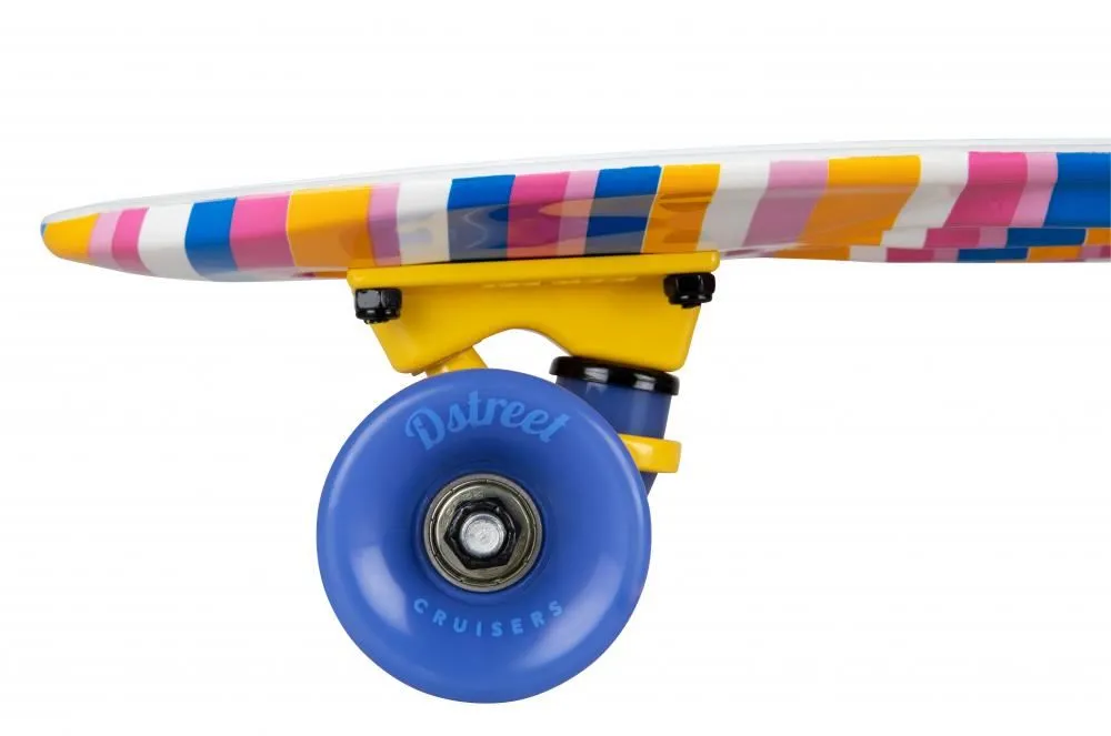 D Street Cruiser Stripes Complete Cruiser Skateboard - 5.8" x 23.0"