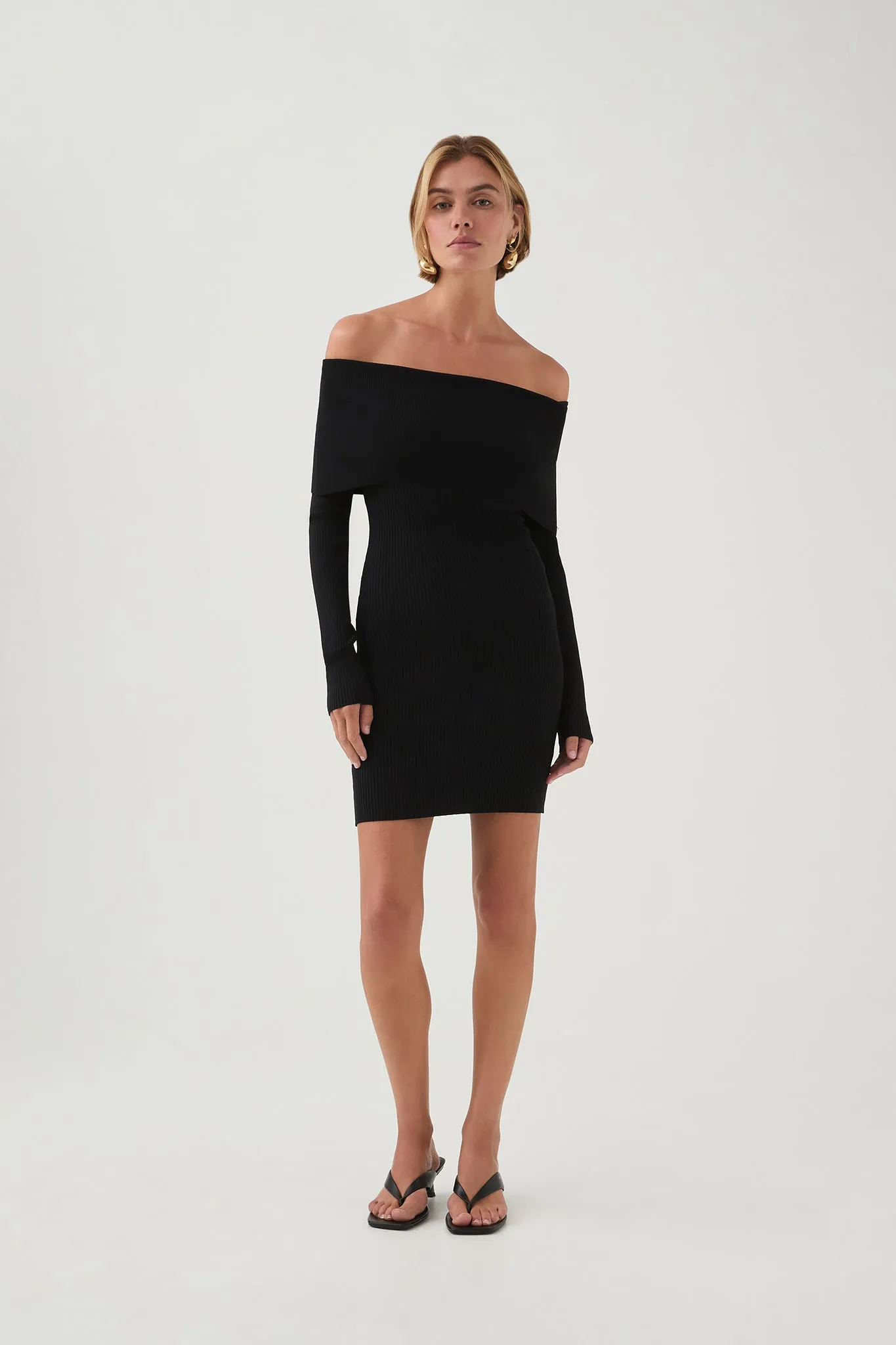 Deia Off Shoulder Long Sleeve Dress