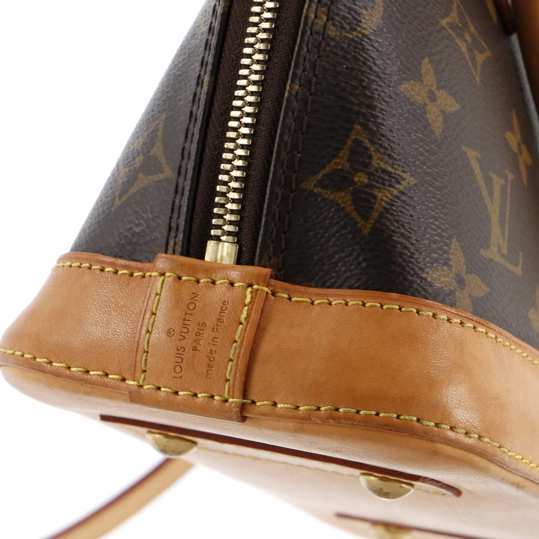 Designer Alma Handbag Monogram Canvas BB