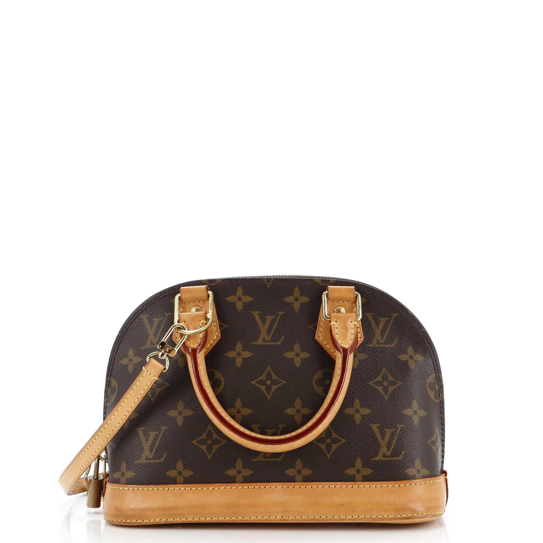 Designer Alma Handbag Monogram Canvas BB