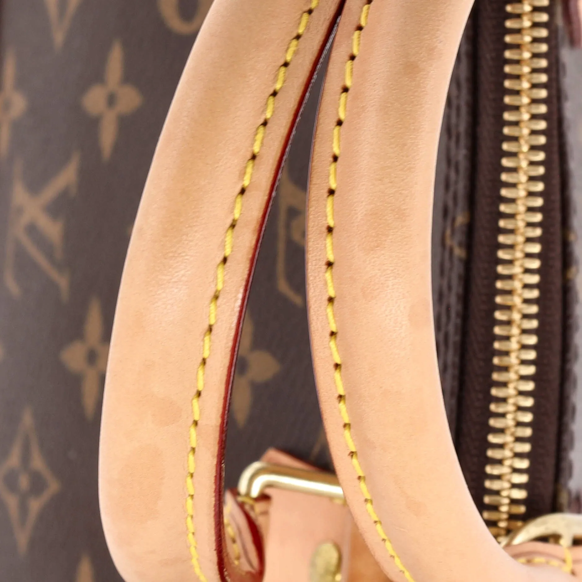 Designer Alma Handbag Monogram Canvas BB