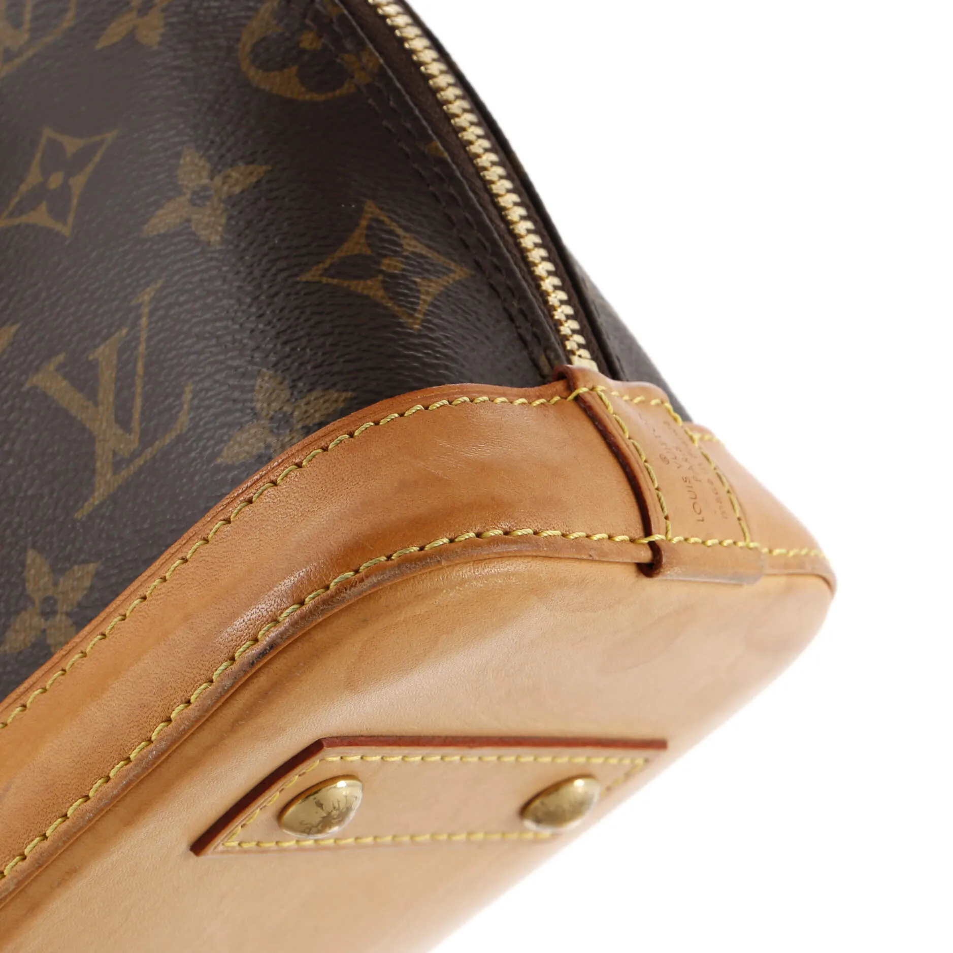 Designer Alma Handbag Monogram Canvas BB