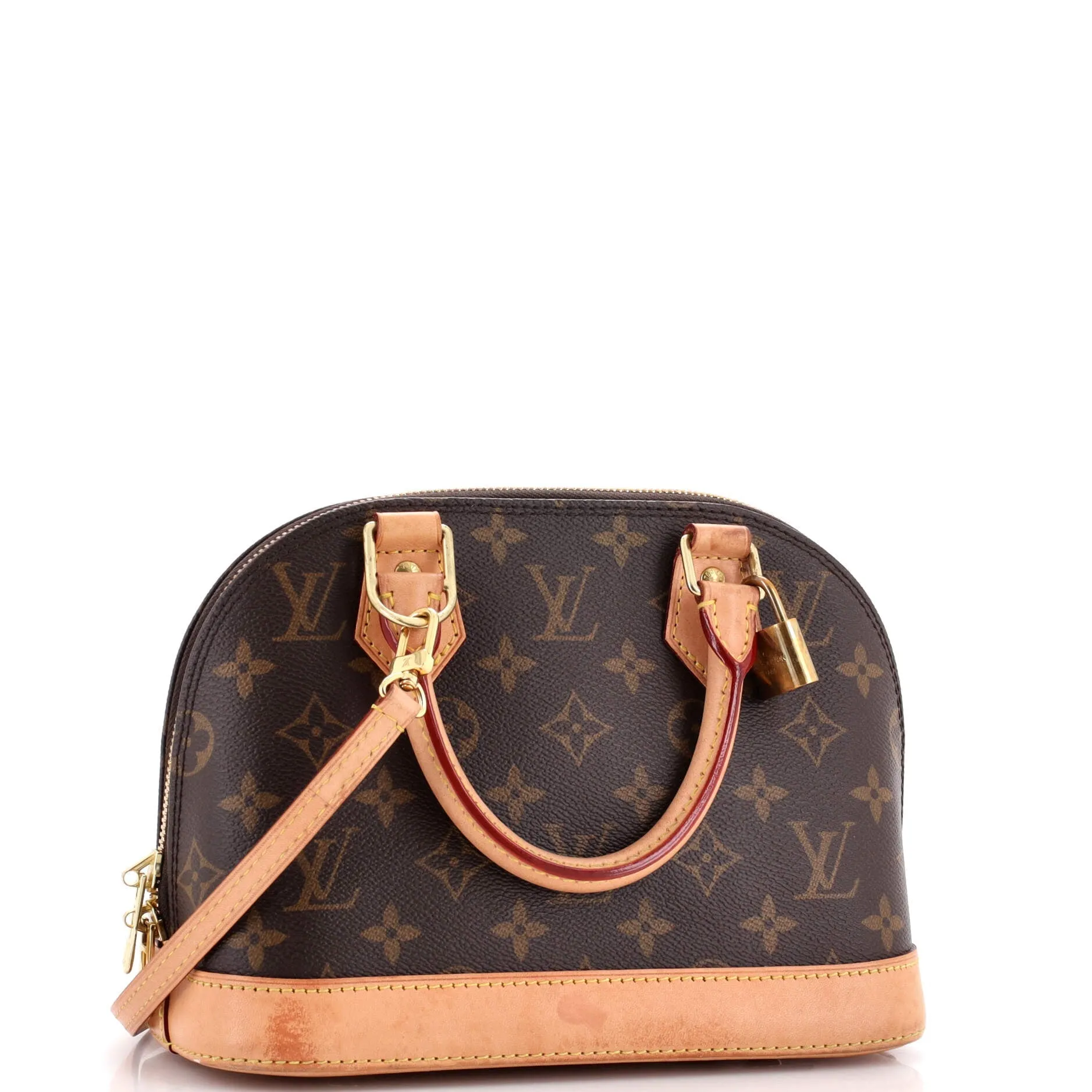 Designer Alma Handbag Monogram Canvas BB