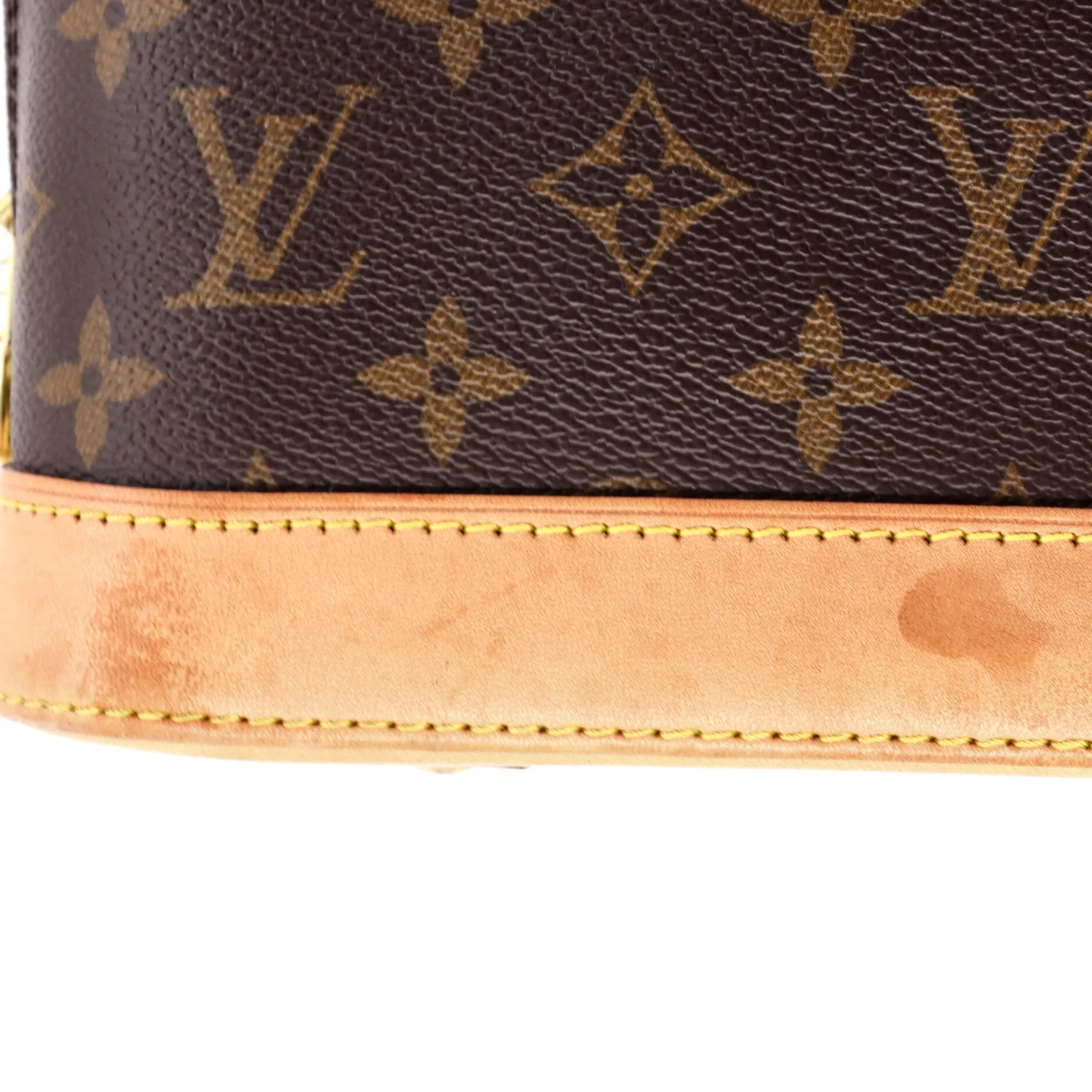 Designer Alma Handbag Monogram Canvas BB