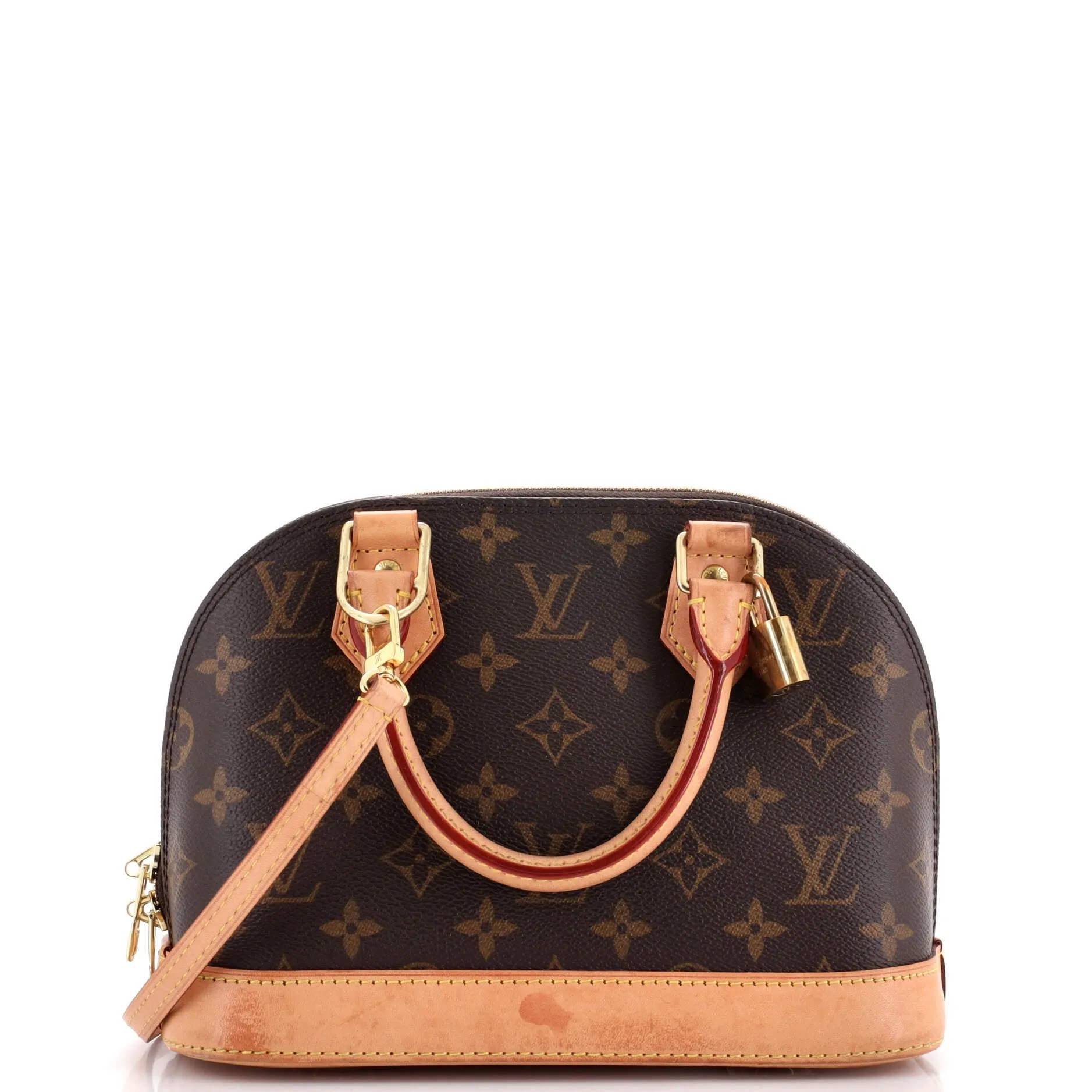 Designer Alma Handbag Monogram Canvas BB