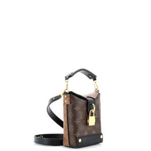 Designer Bento Box Handbag Reverse Monogram Canvas
