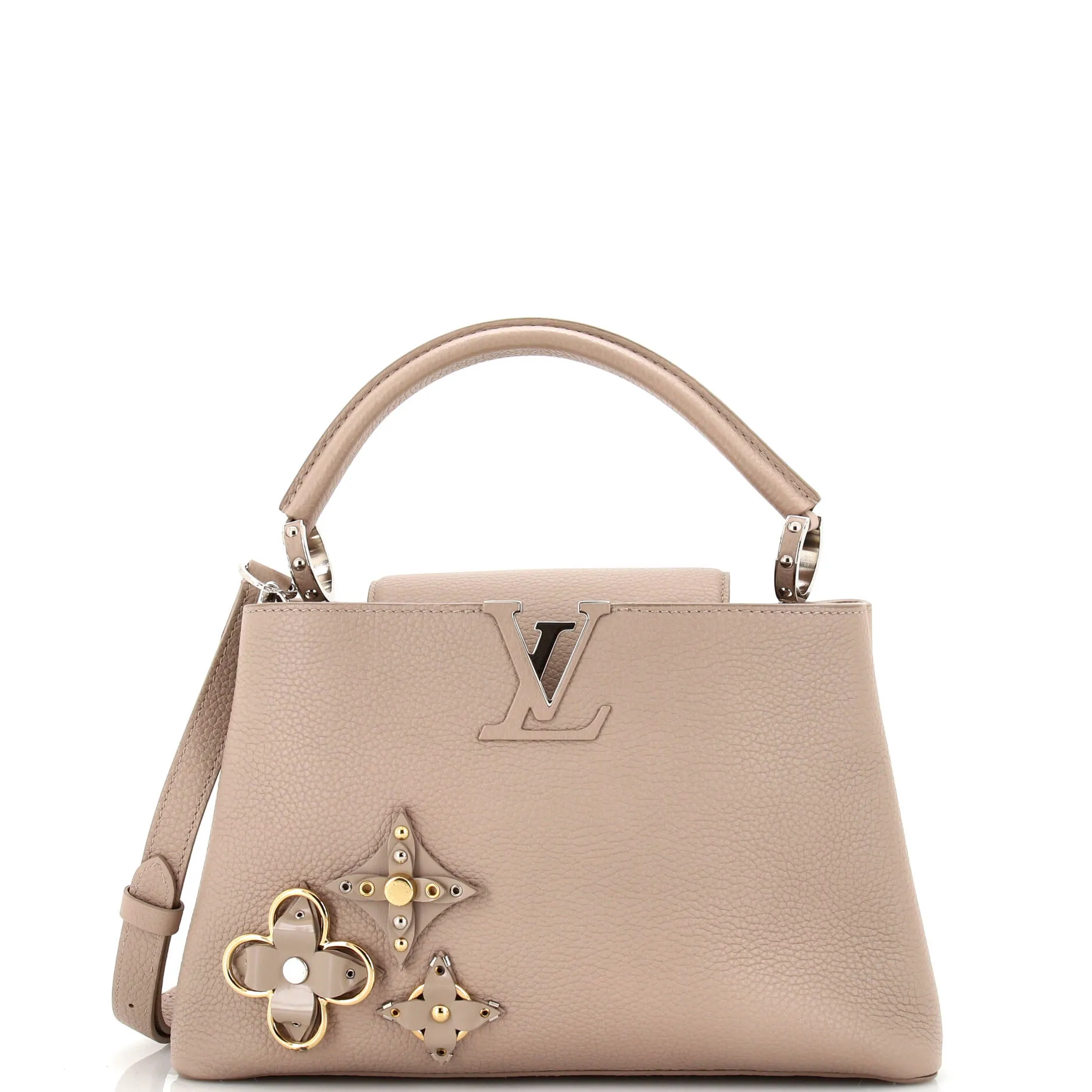 Designer Capucines Bag Leather with Embellished Detail PM