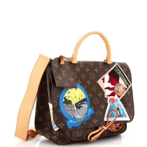 Designer Cindy Sherman Camera Messenger Bag Patch Embellished Monogram Canvas