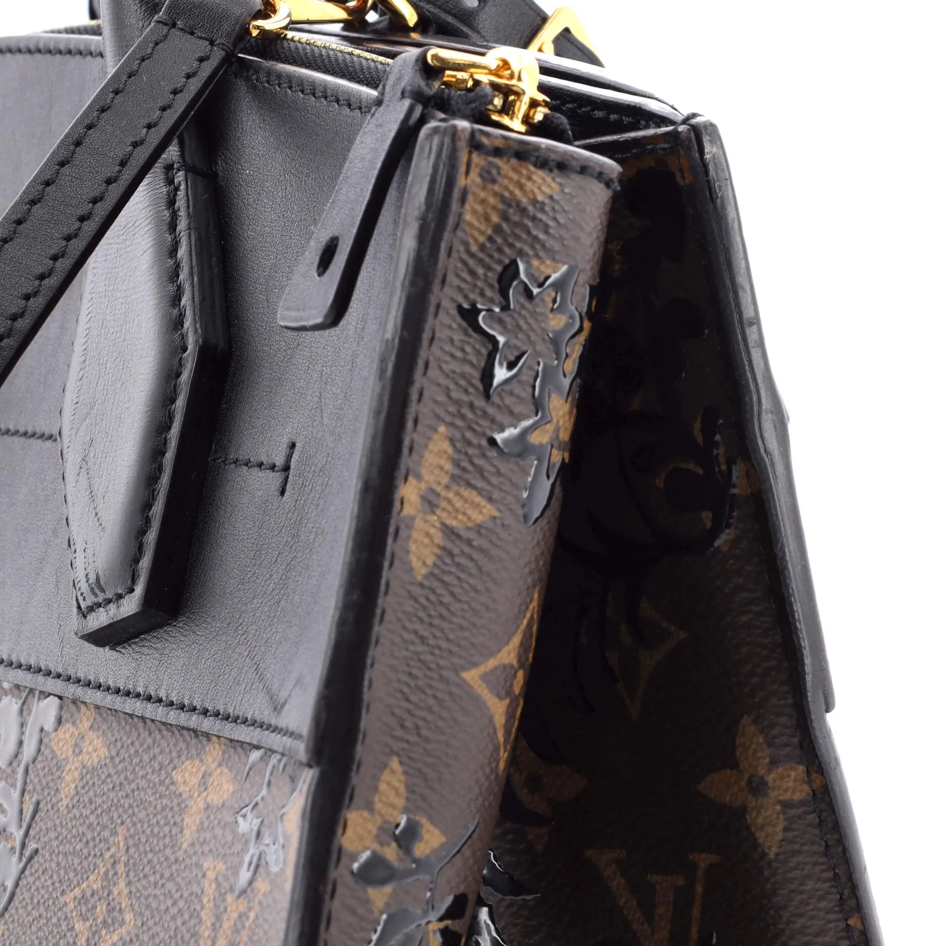Designer City Steamer Handbag Limited Edition Blossom Monogram Canvas and Leather MM