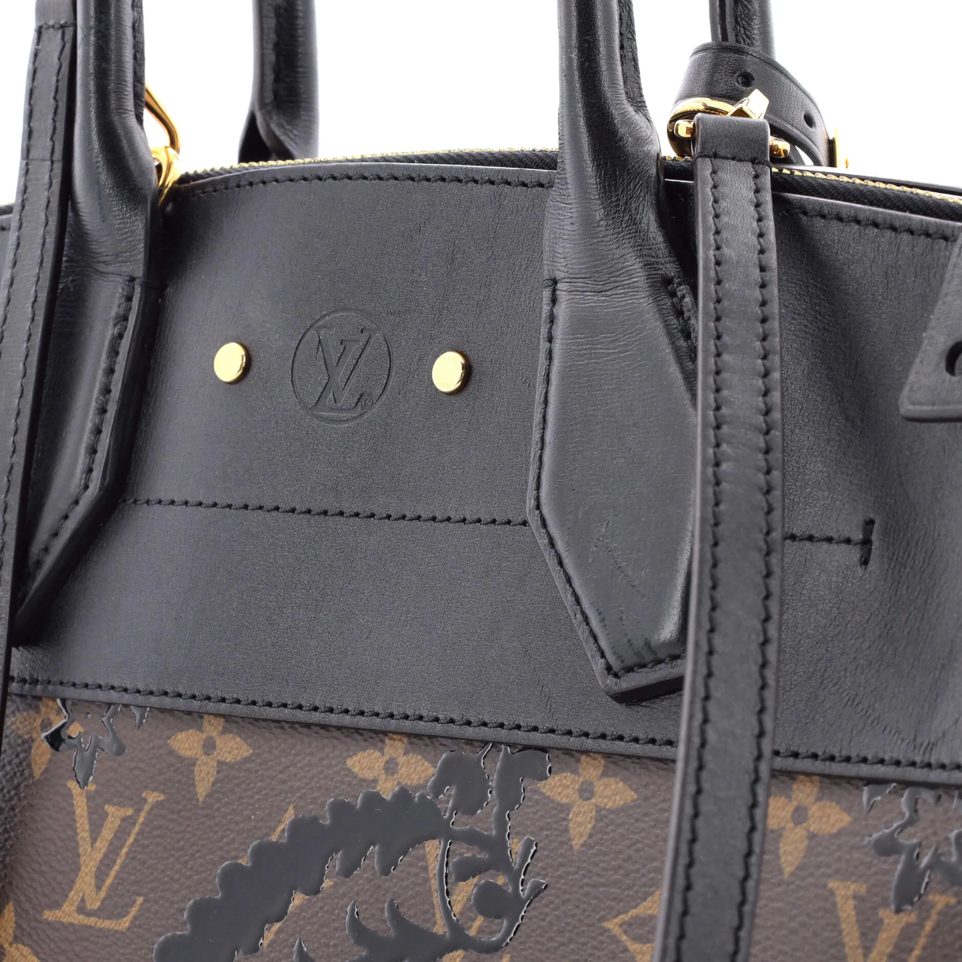 Designer City Steamer Handbag Limited Edition Blossom Monogram Canvas and Leather MM