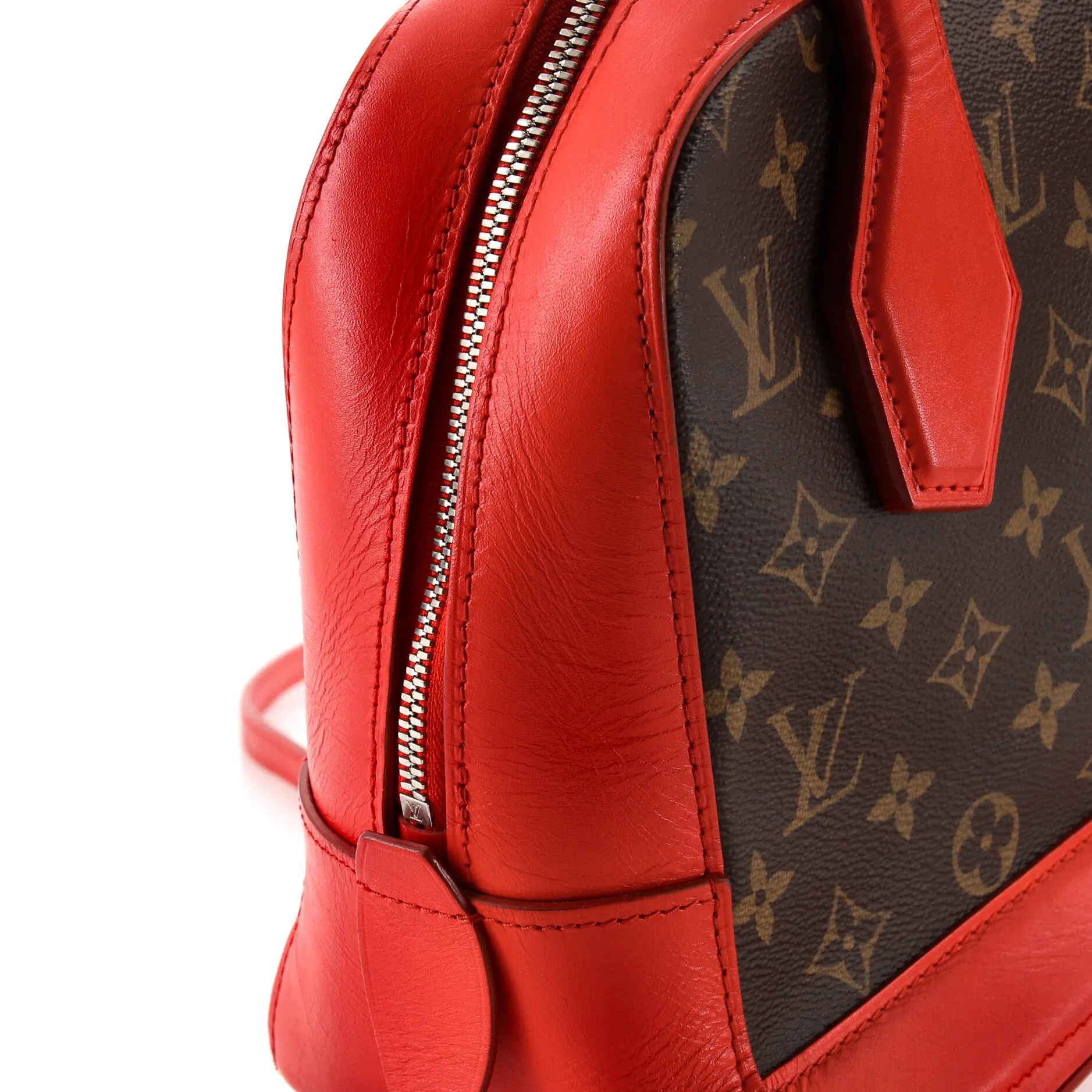 Designer Dora Handbag Monogram Canvas and Calfskin PM