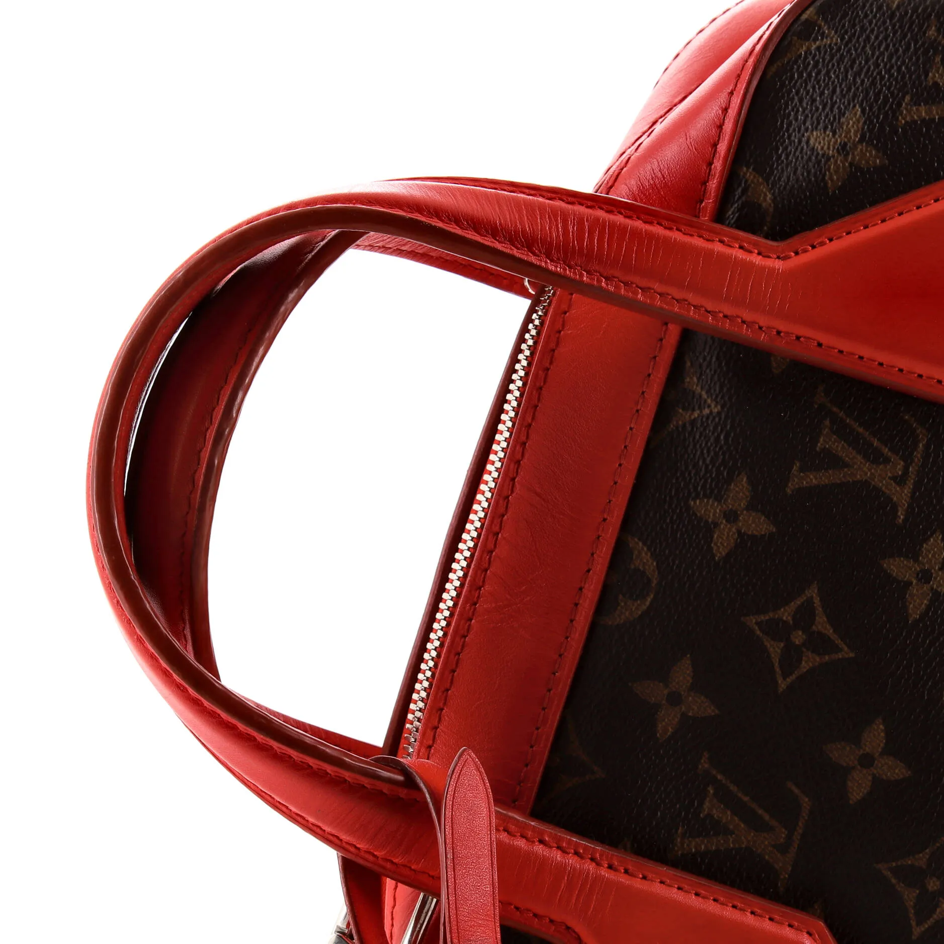 Designer Dora Handbag Monogram Canvas and Calfskin PM