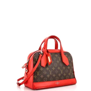 Designer Dora Handbag Monogram Canvas and Calfskin PM