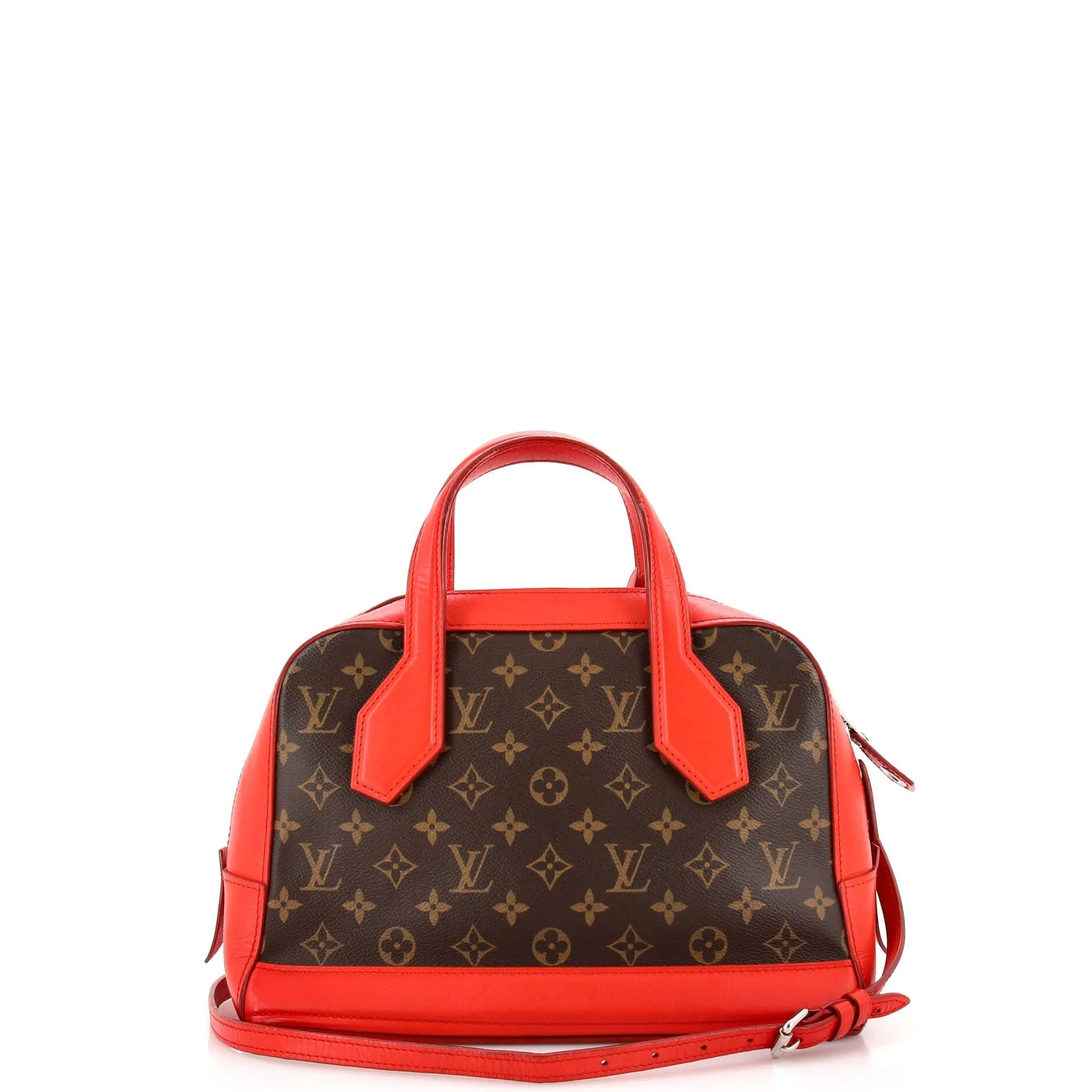 Designer Dora Handbag Monogram Canvas and Calfskin PM