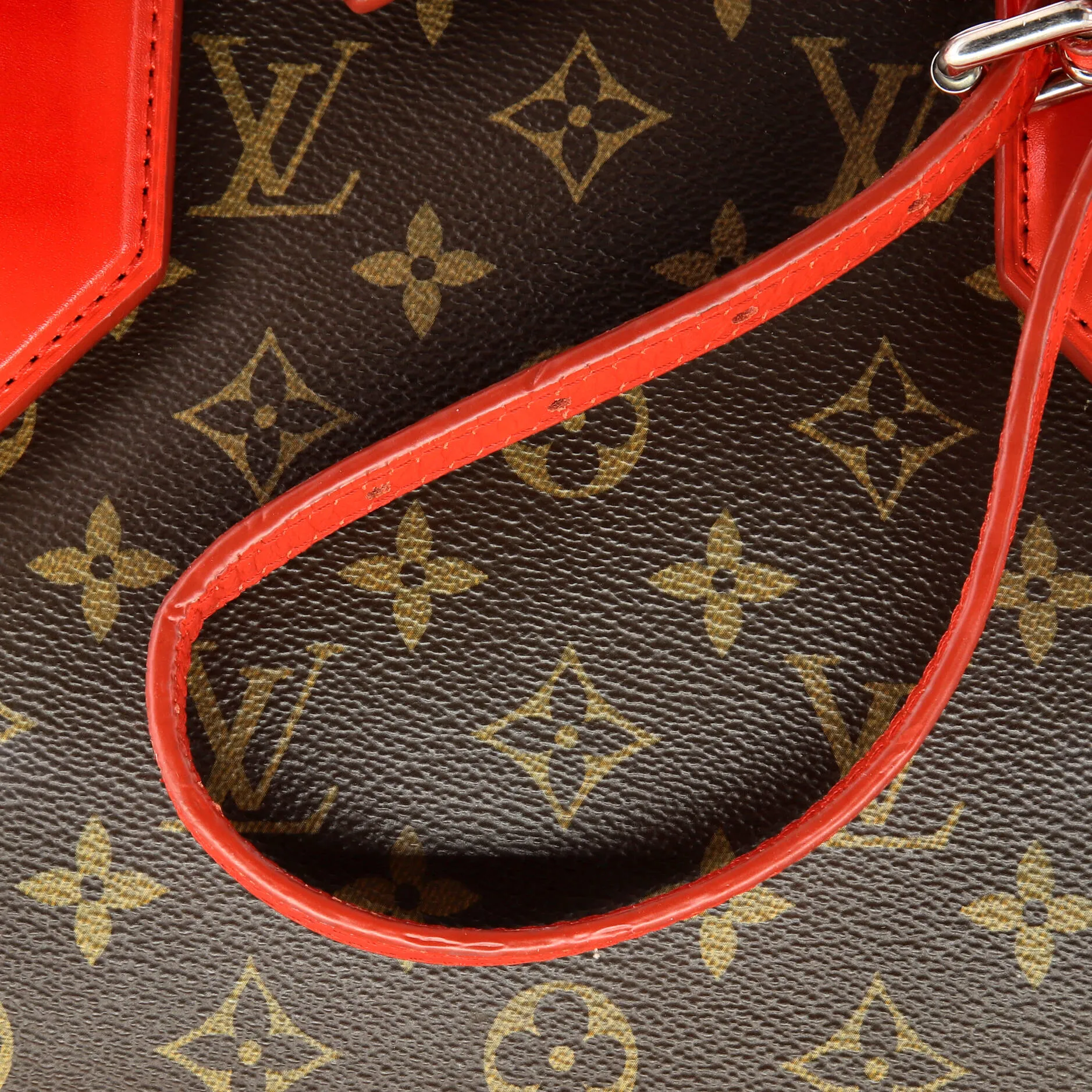 Designer Dora Handbag Monogram Canvas and Calfskin PM