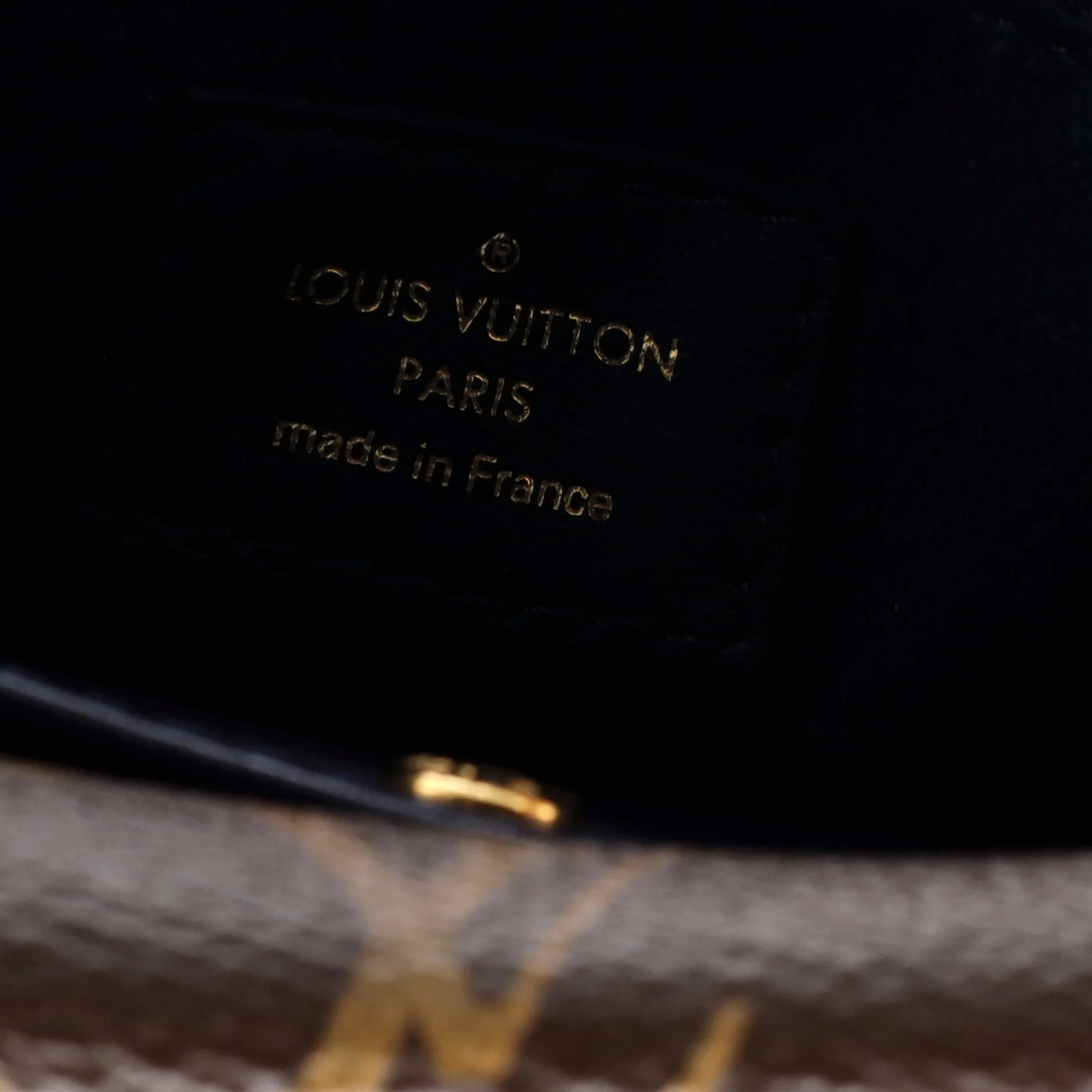 Designer Double V Handbag Calfskin with Monogram Canvas