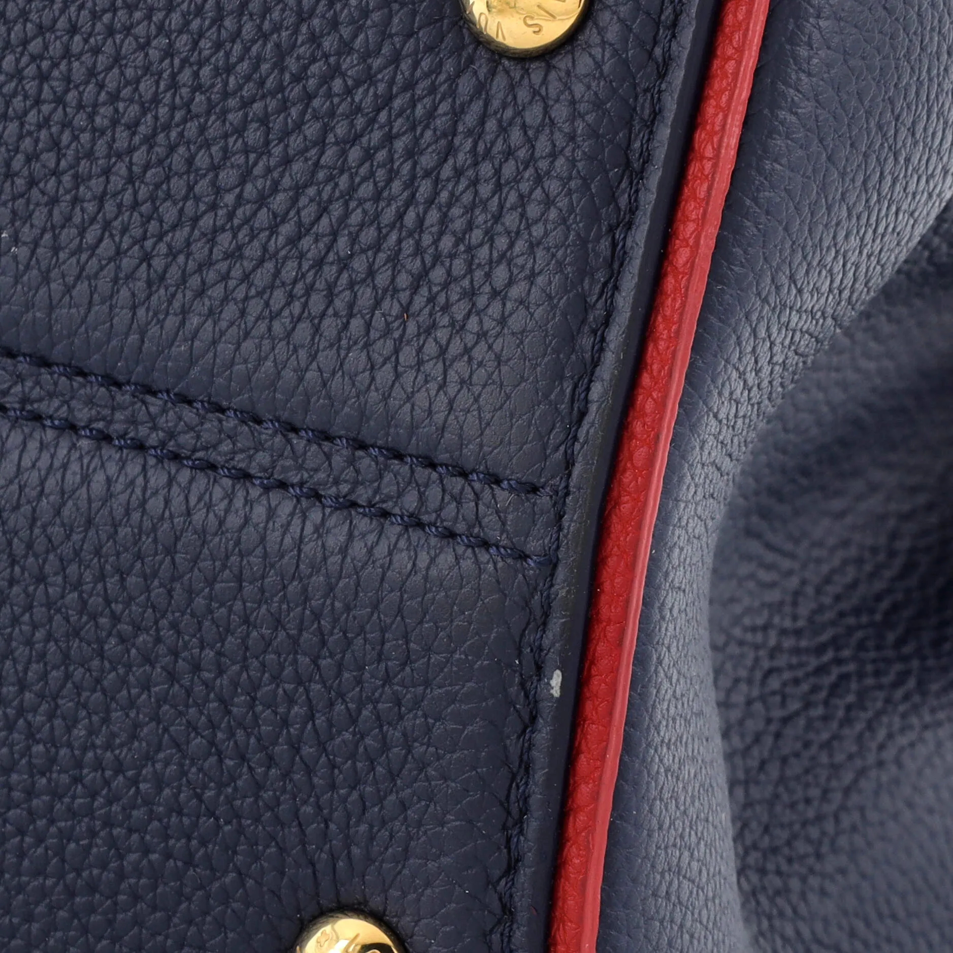 Designer Double V Handbag Calfskin with Monogram Canvas