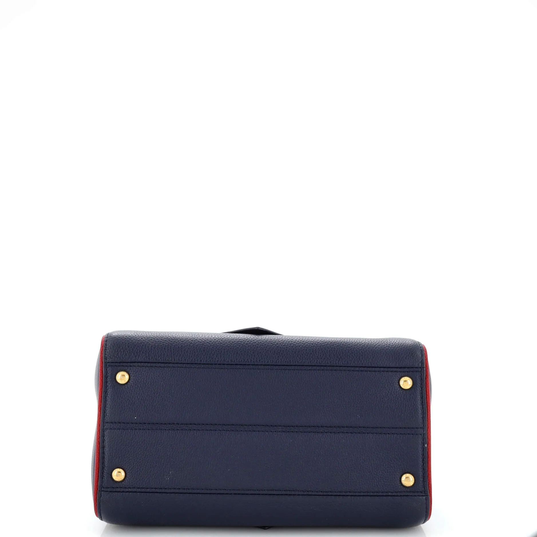 Designer Double V Handbag Calfskin with Monogram Canvas