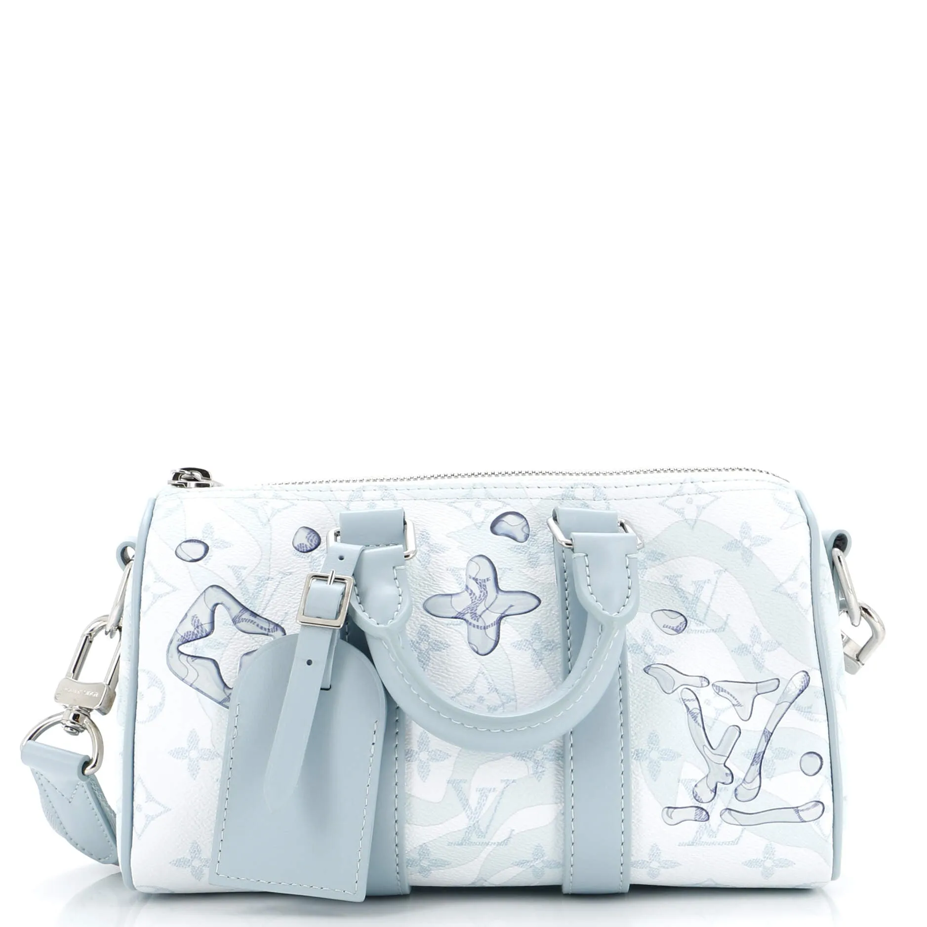 Designer Keepall Bandouliere Bag Limited Edition Aquagarden Monogram Canvas 25