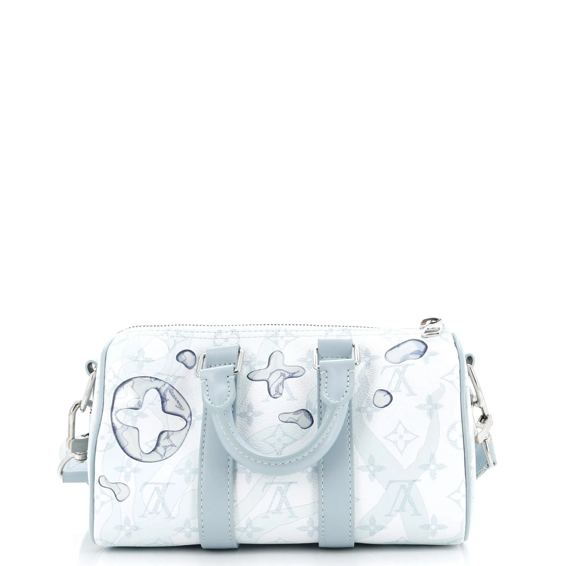 Designer Keepall Bandouliere Bag Limited Edition Aquagarden Monogram Canvas 25