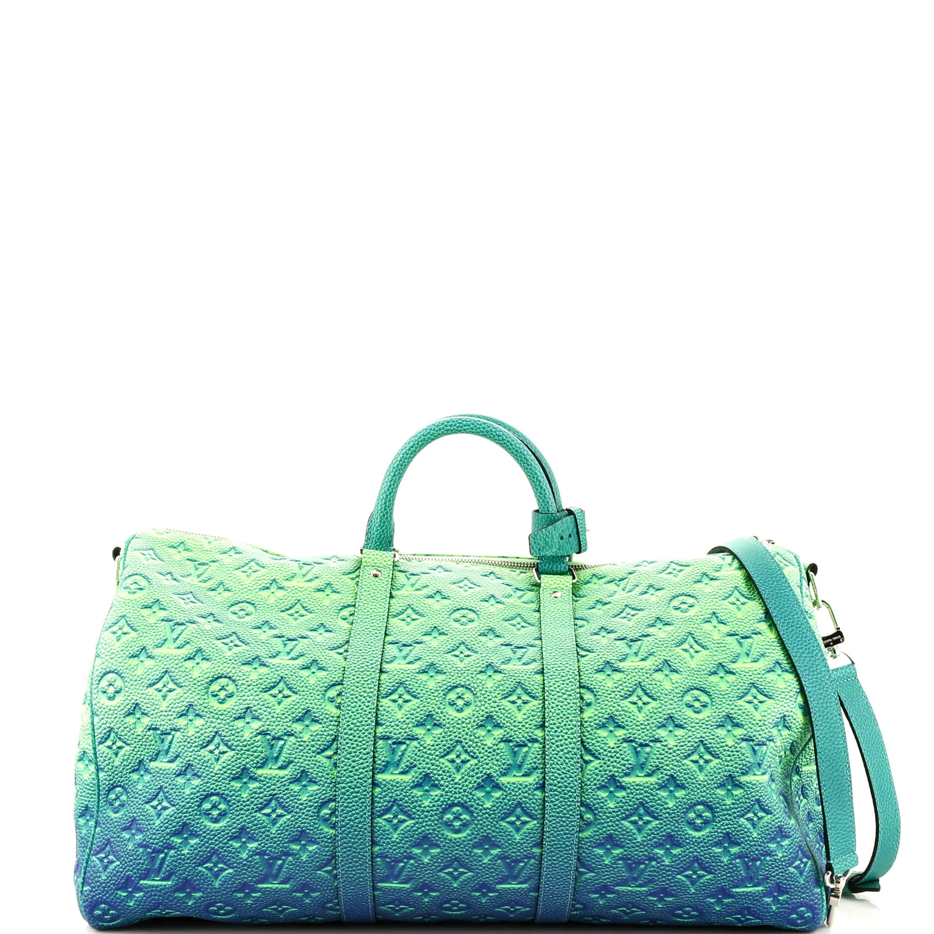 Designer Keepall Bandouliere Bag Limited Edition Illusion Monogram Taurillon Leather 50