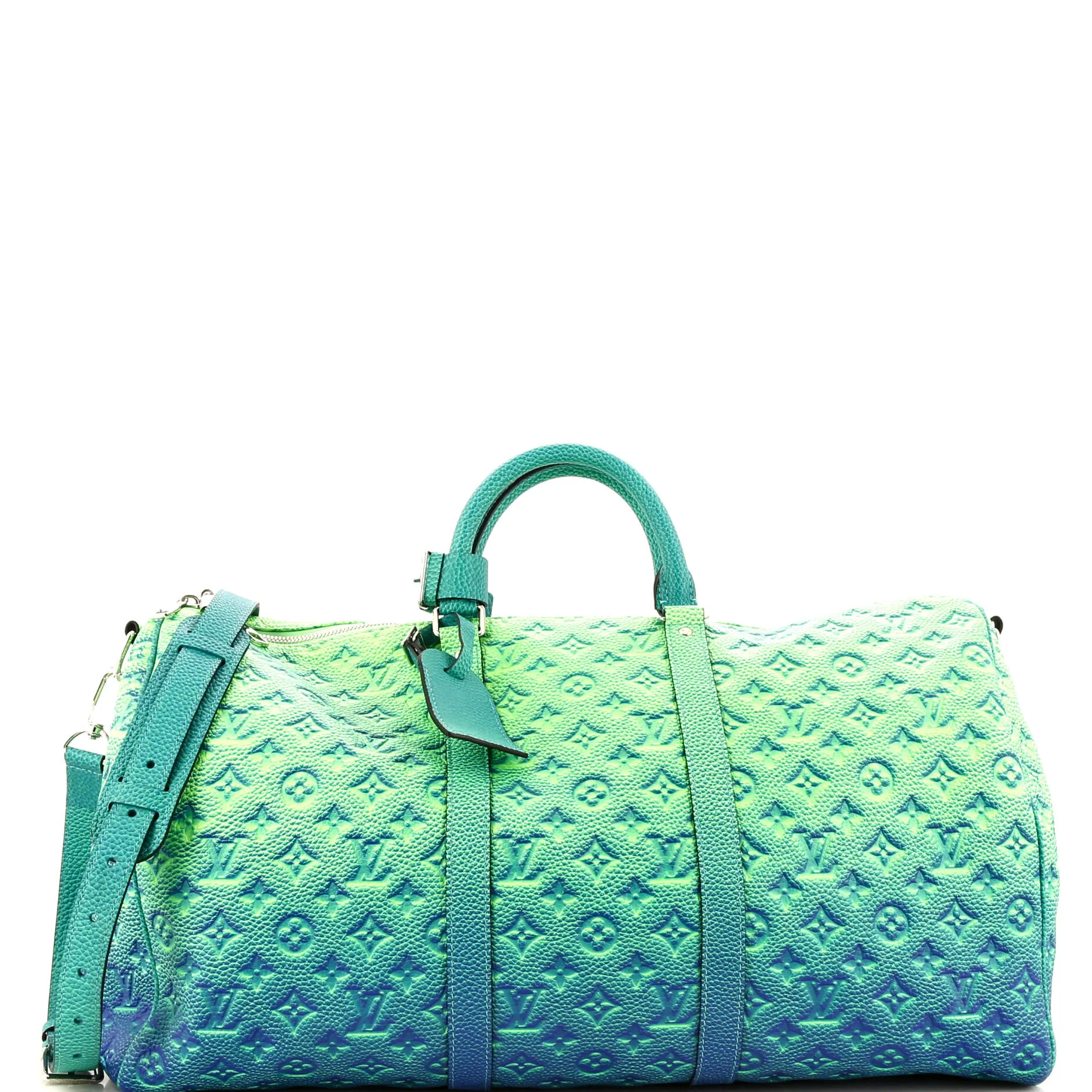 Designer Keepall Bandouliere Bag Limited Edition Illusion Monogram Taurillon Leather 50