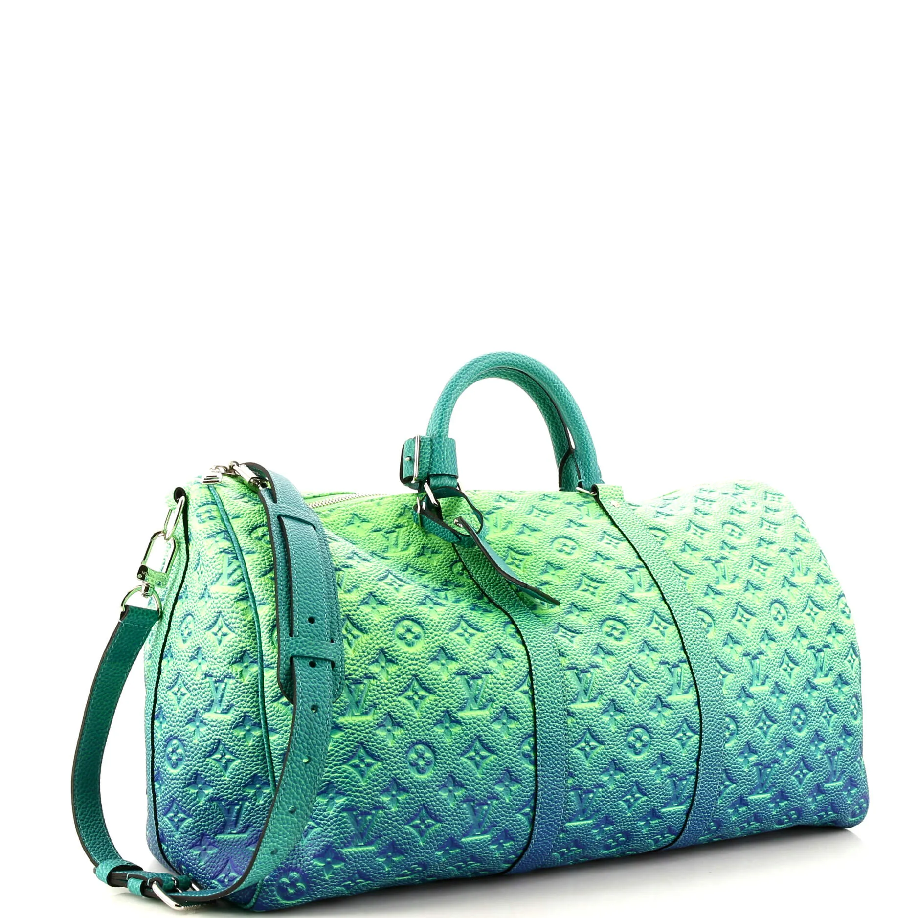 Designer Keepall Bandouliere Bag Limited Edition Illusion Monogram Taurillon Leather 50