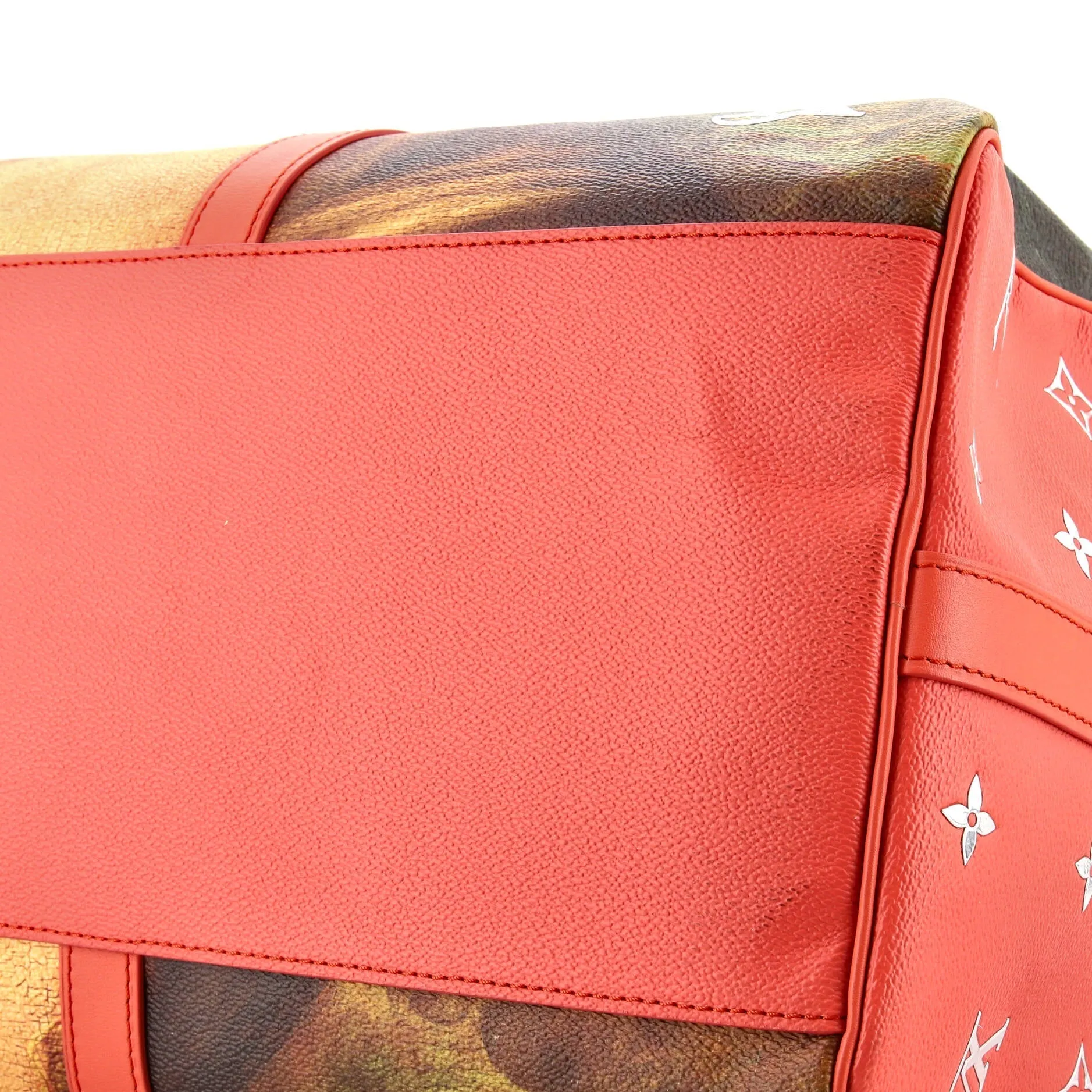 Designer Keepall Bandouliere Bag Limited Edition Jeff Koons Da Vinci Print Canvas 50