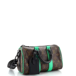 Designer Keepall Bandouliere Bag Macassar Monogram Canvas 25