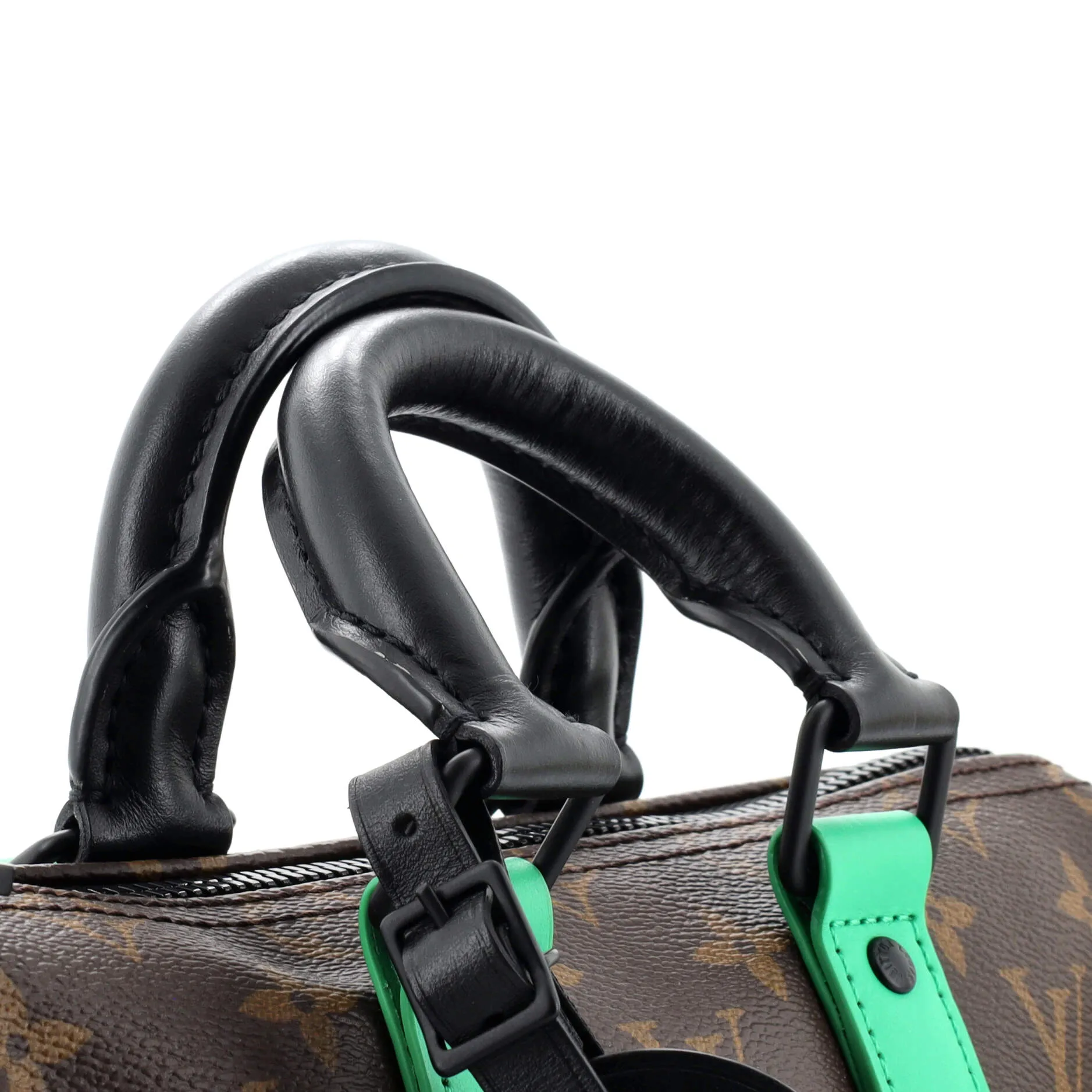 Designer Keepall Bandouliere Bag Macassar Monogram Canvas 25