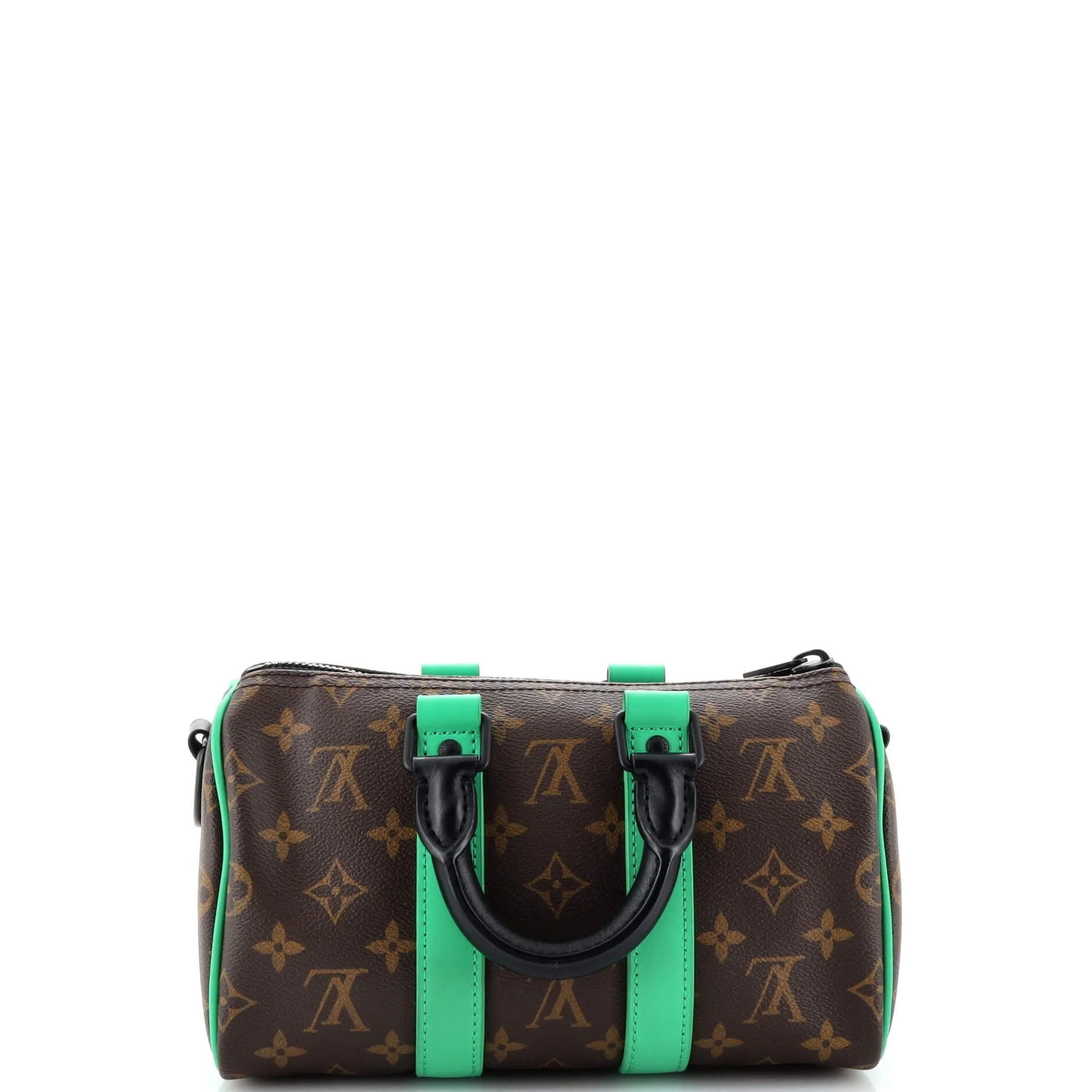 Designer Keepall Bandouliere Bag Macassar Monogram Canvas 25