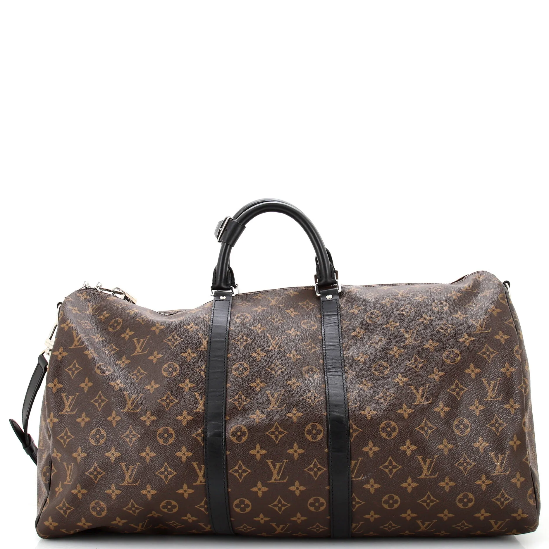 Designer Keepall Bandouliere Bag Macassar Monogram Canvas 55