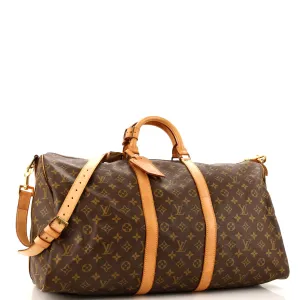 Designer Keepall Bandouliere Bag Monogram Canvas 55