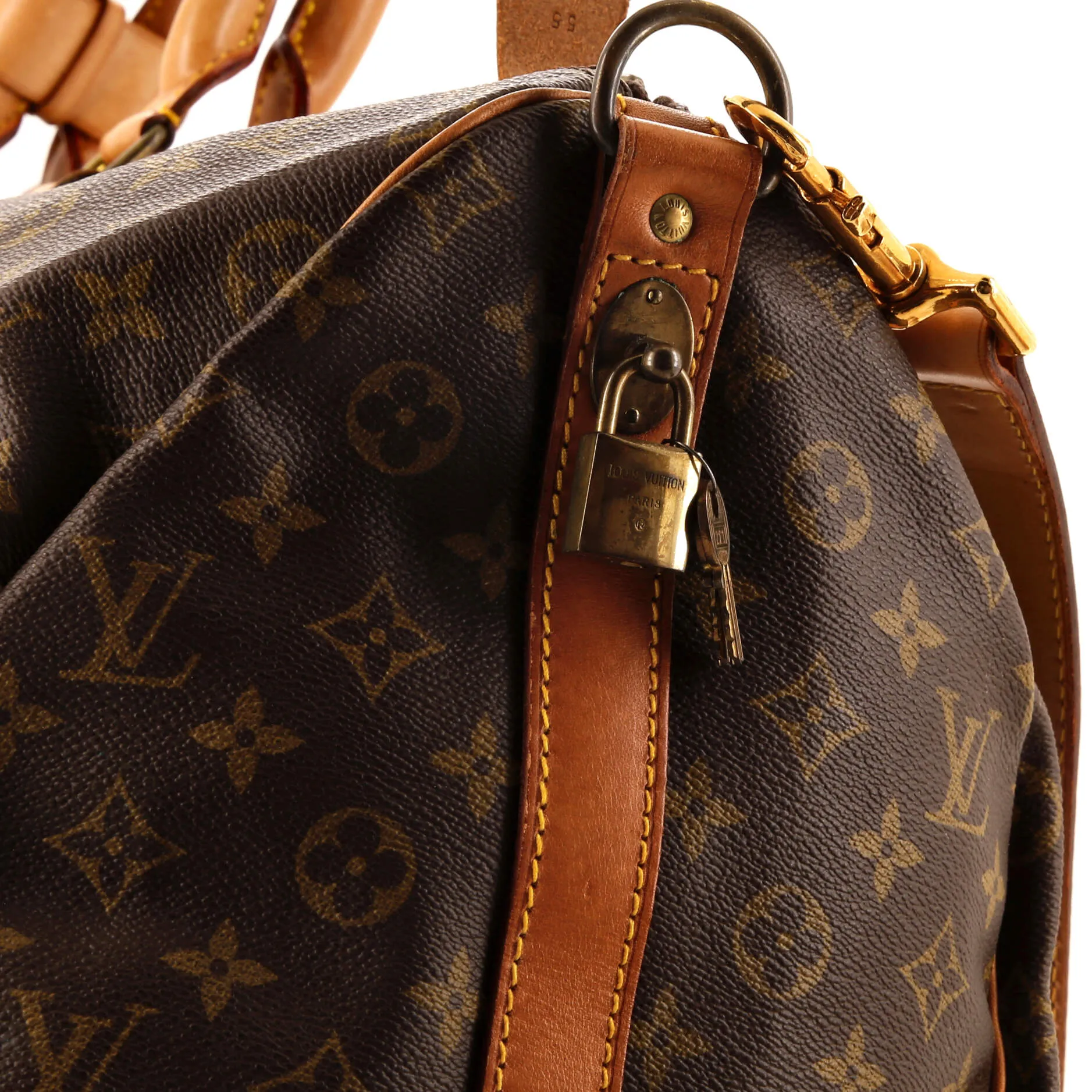 Designer Keepall Bandouliere Bag Monogram Canvas 55