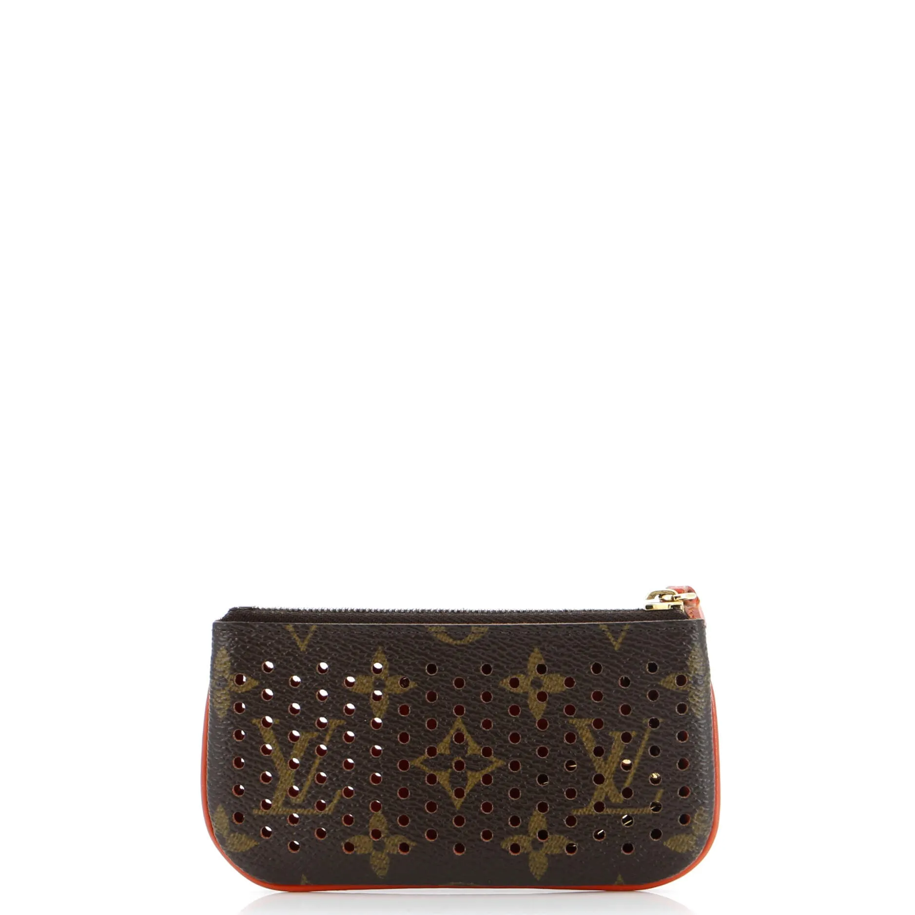 Designer Key Pouch Perforated Monogram Canvas