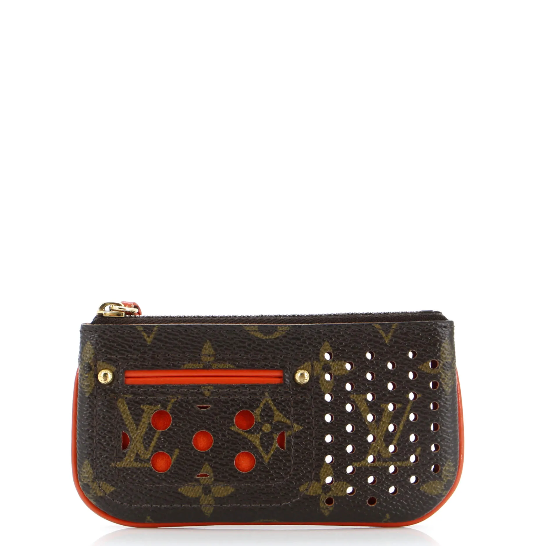 Designer Key Pouch Perforated Monogram Canvas