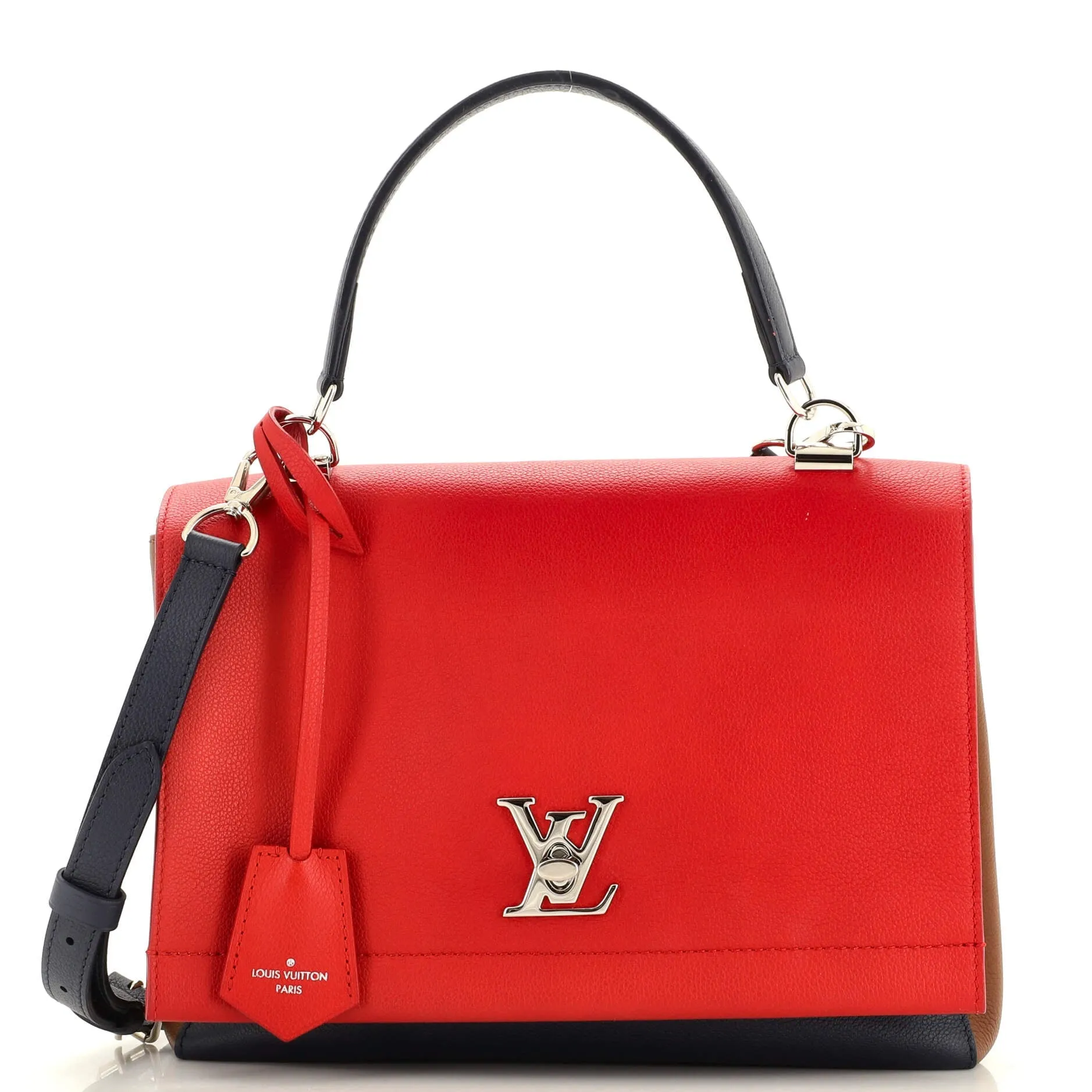 Designer Lockme II Handbag Leather