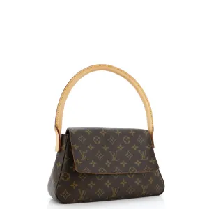Designer Looping Handbag Monogram Canvas Mini