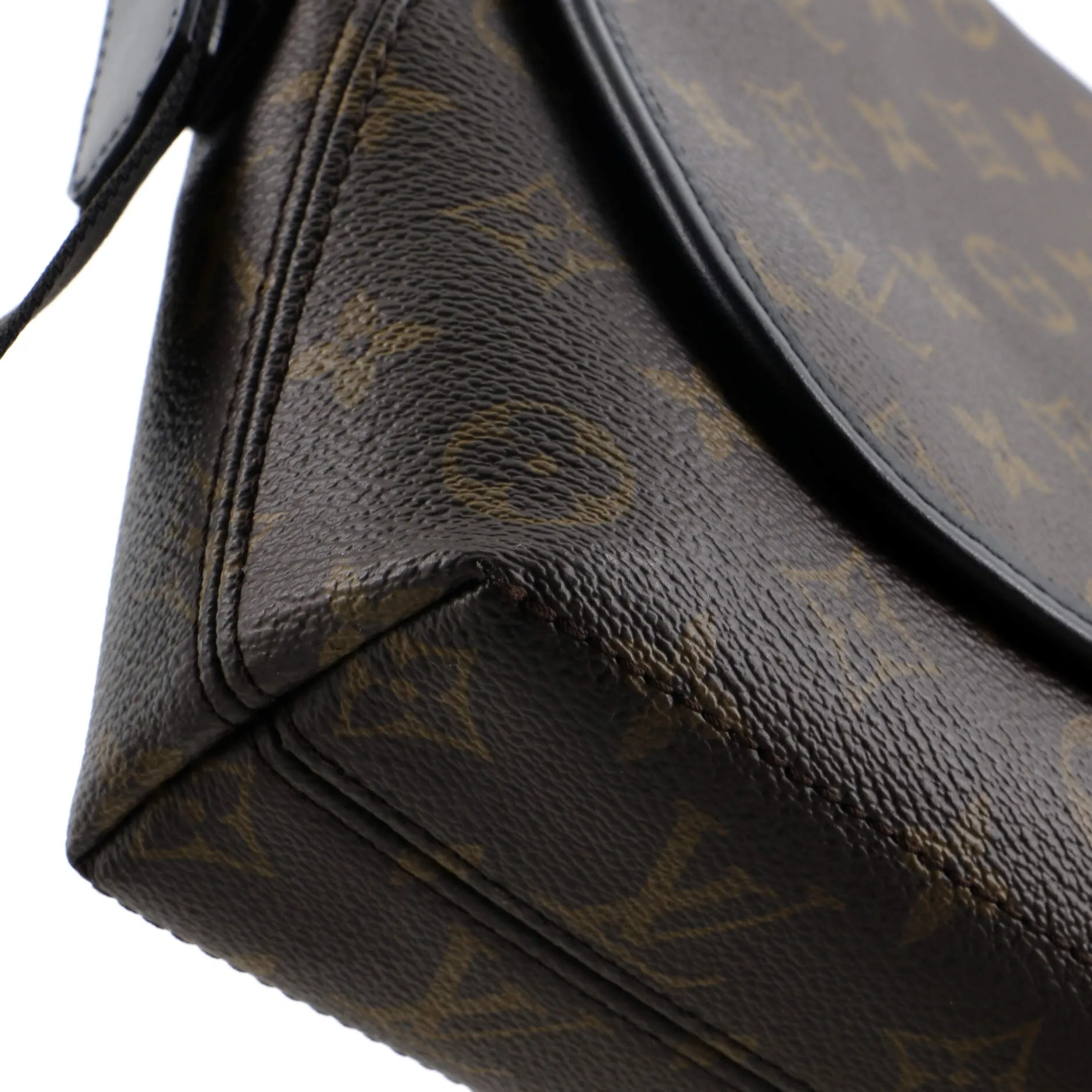 Designer Magnetic Messenger Bag Macassar Monogram Canvas